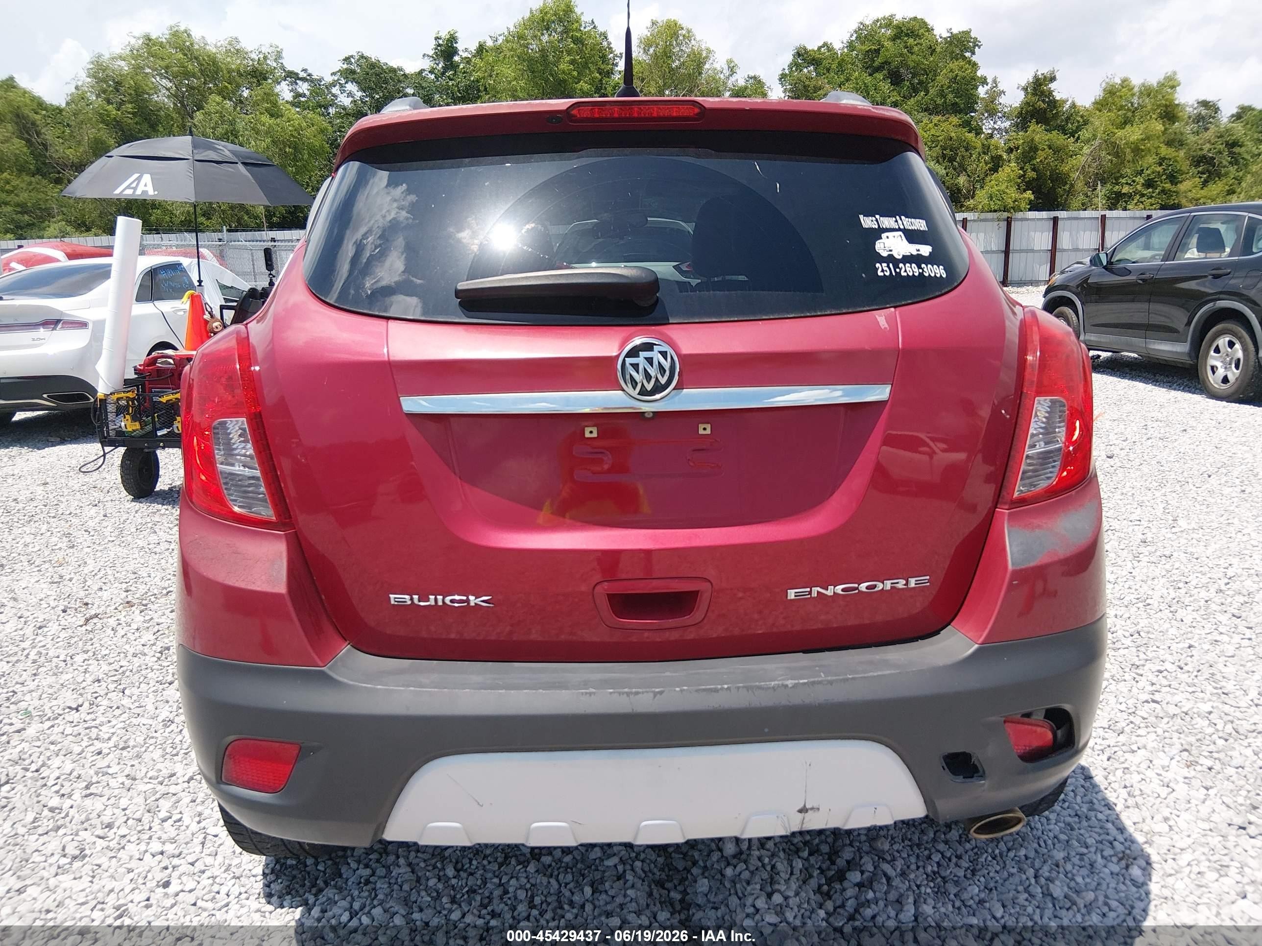 2014 Buick Encore   Red vin: KL4CJASB3EB584348