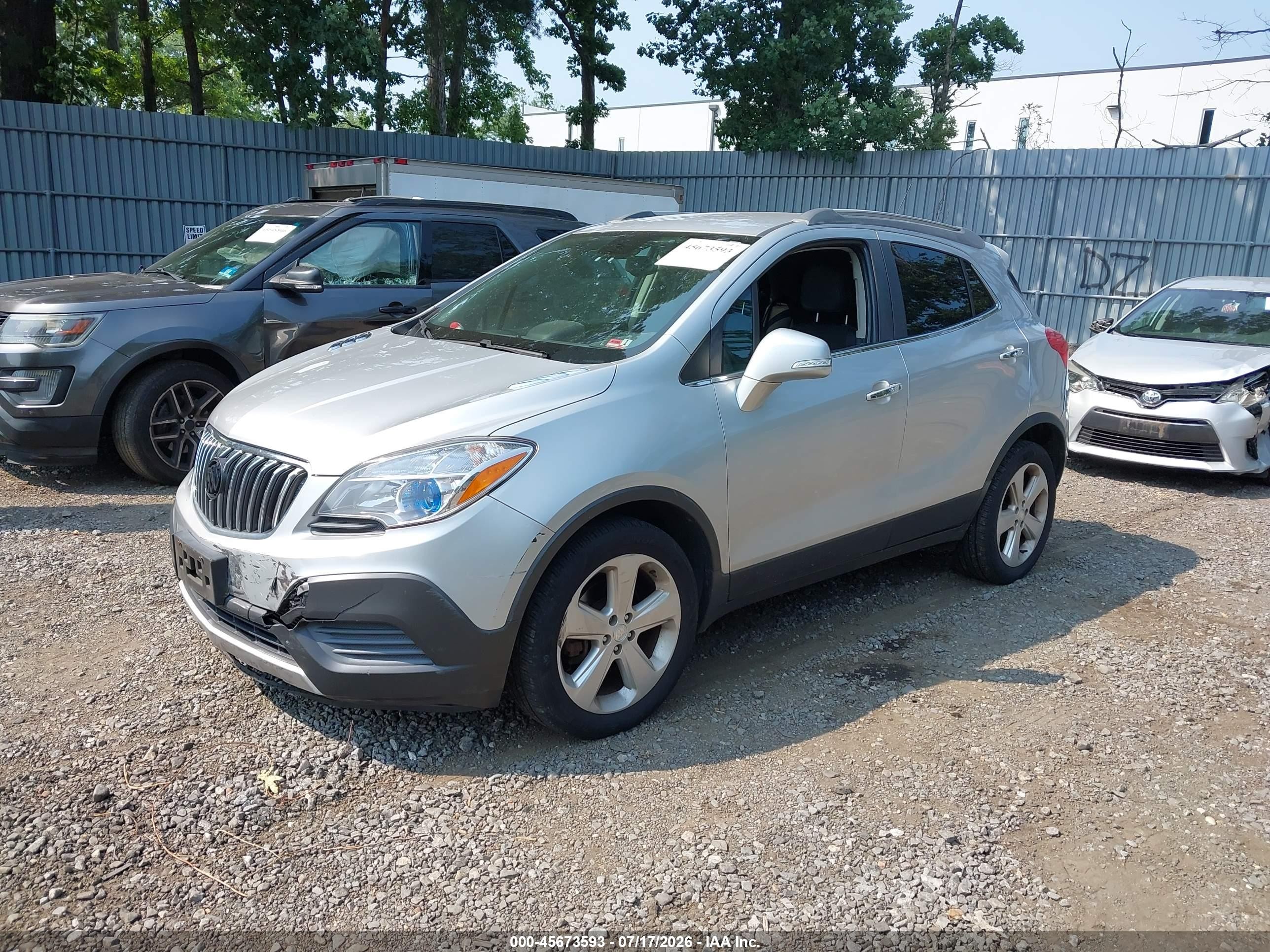 2015 Buick Encore   Silver vin: KL4CJASB3FB051417