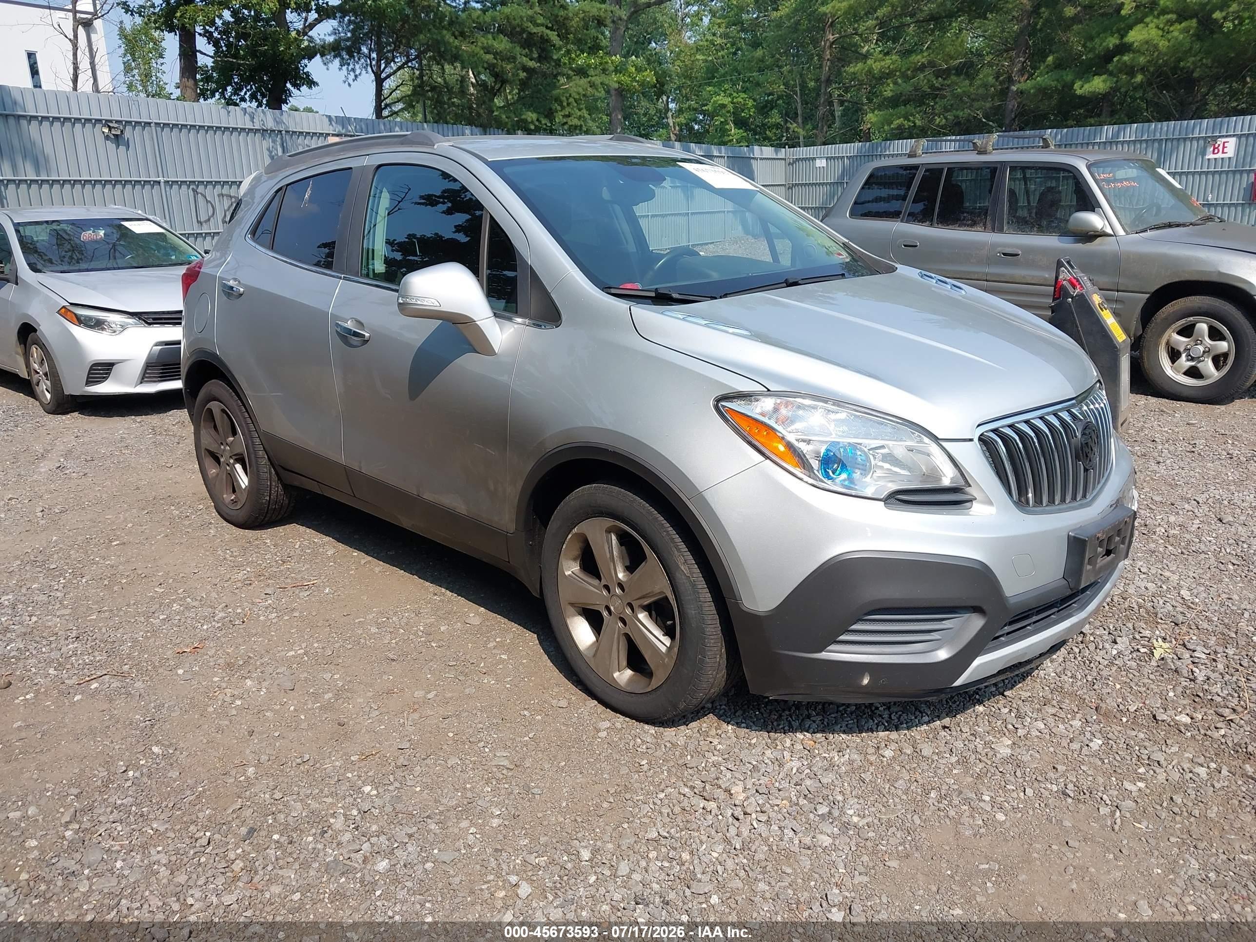 2015 Buick Encore   Silver vin: KL4CJASB3FB051417