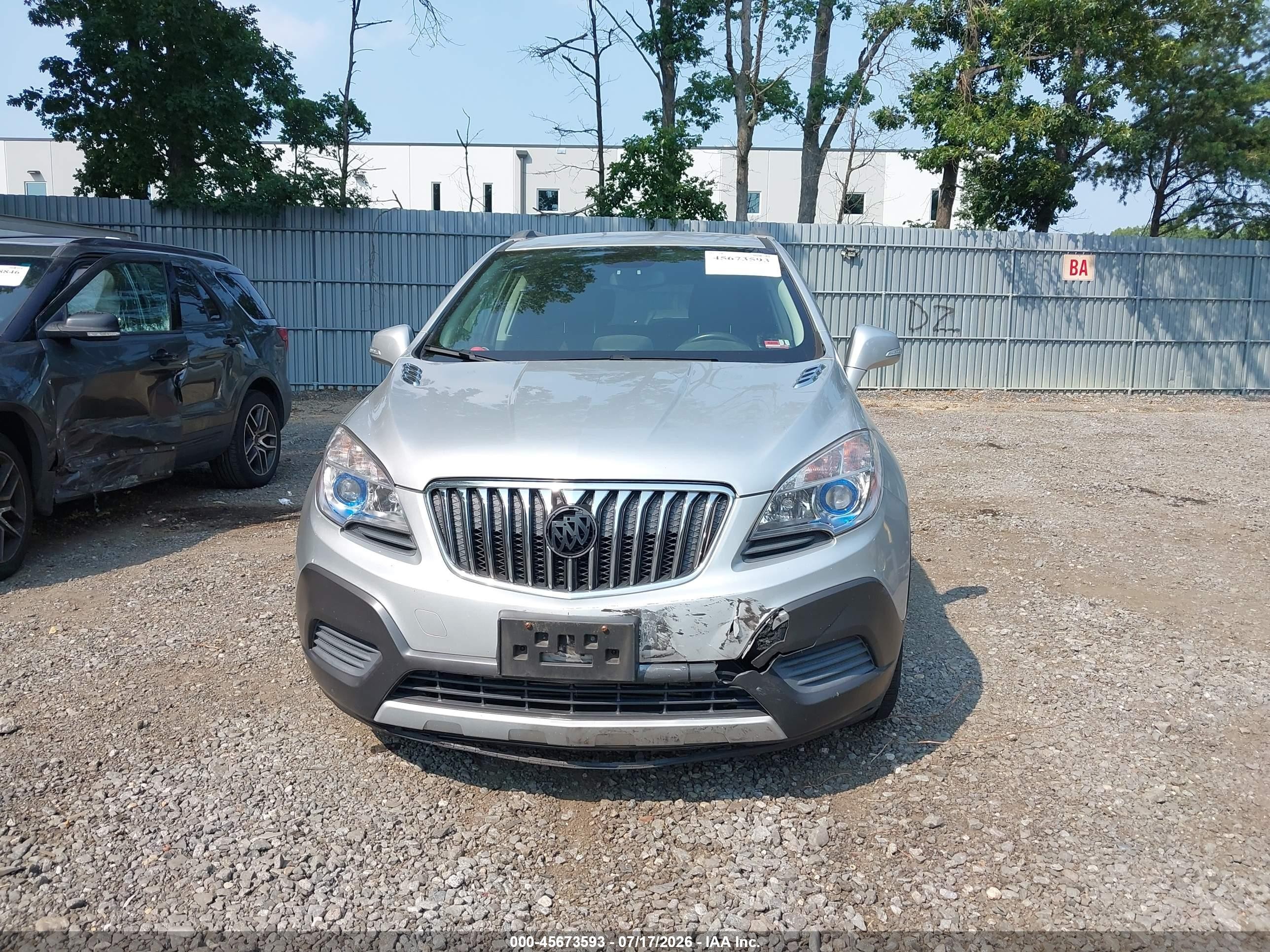 2015 Buick Encore   Silver vin: KL4CJASB3FB051417