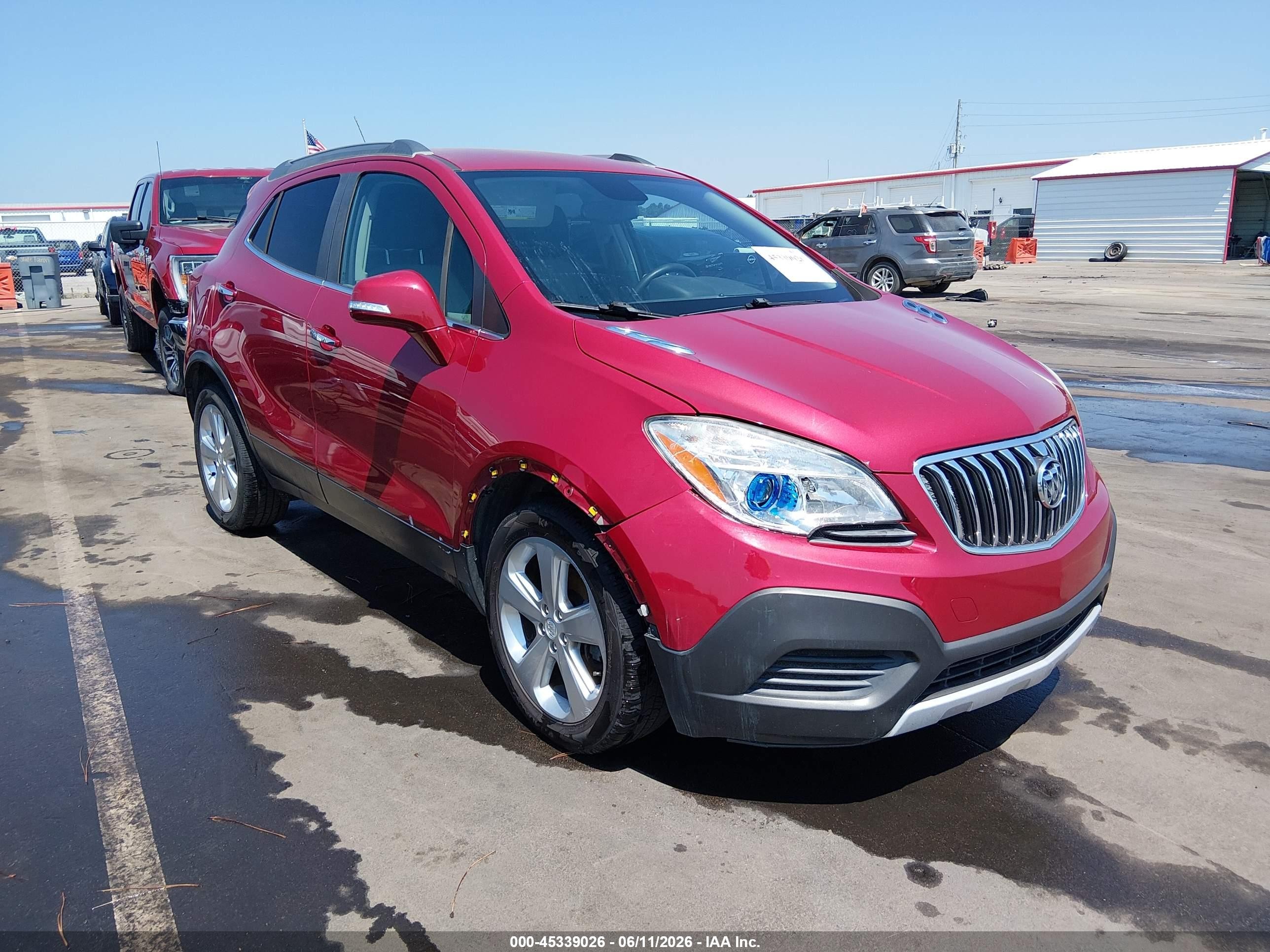 2015 Buick Encore   Красный vin: KL4CJASB3FB101233