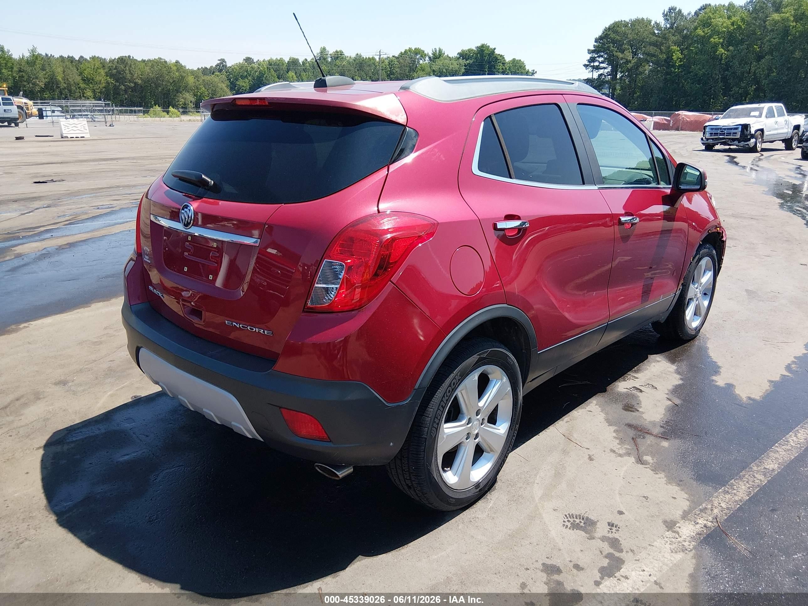 2015 Buick Encore   Красный vin: KL4CJASB3FB101233