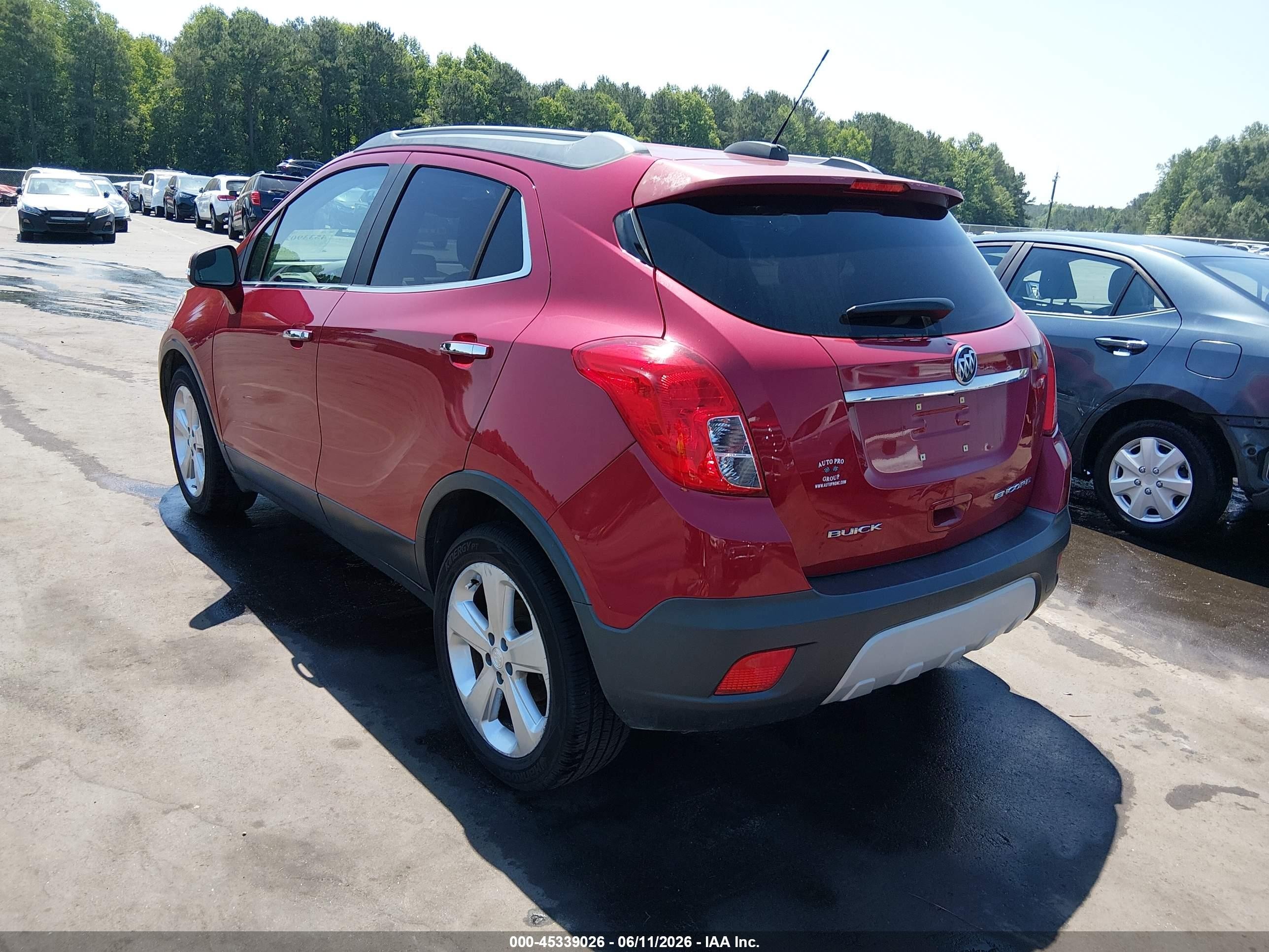 2015 Buick Encore   Красный vin: KL4CJASB3FB101233