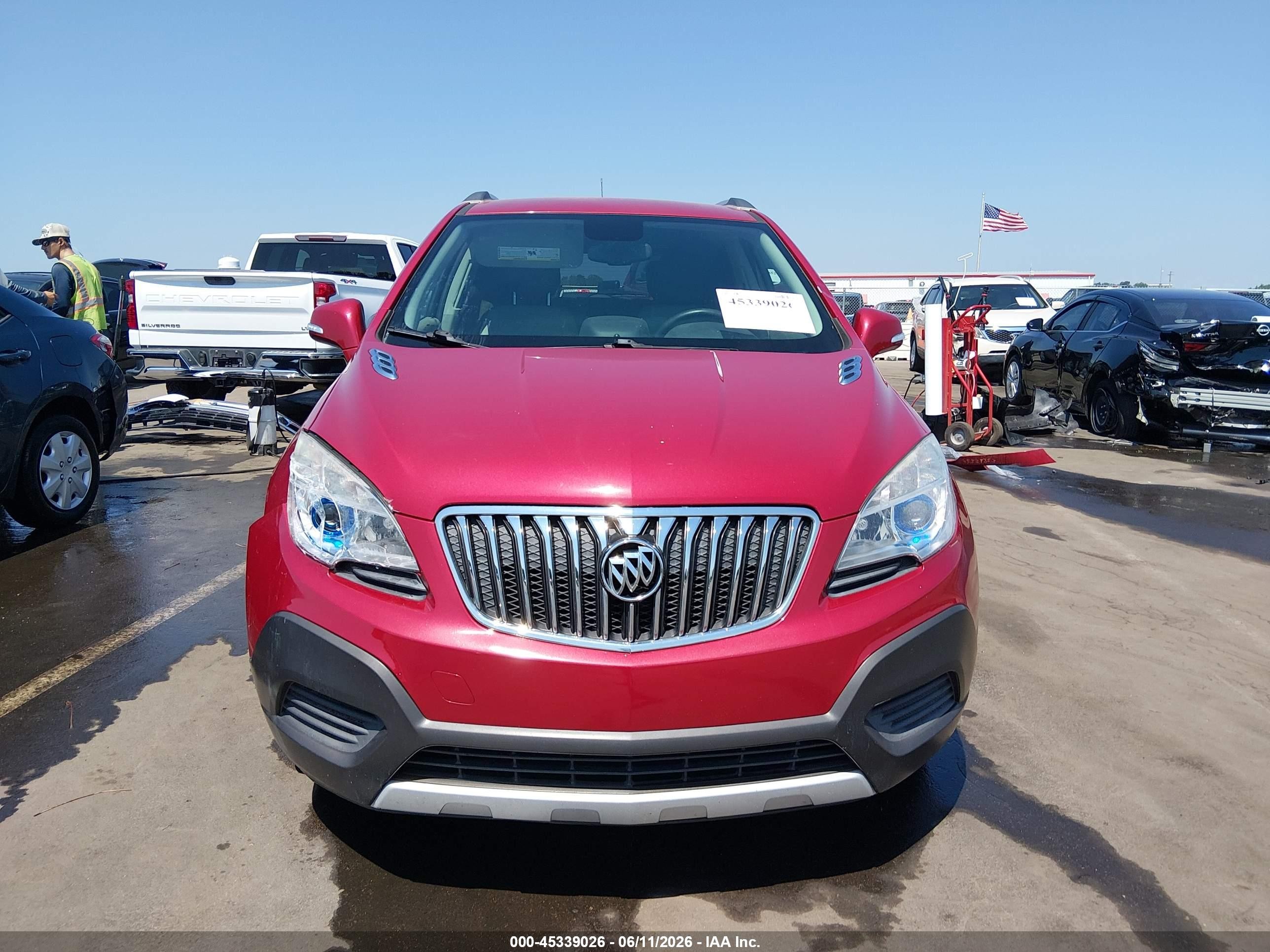 2015 Buick Encore   Красный vin: KL4CJASB3FB101233