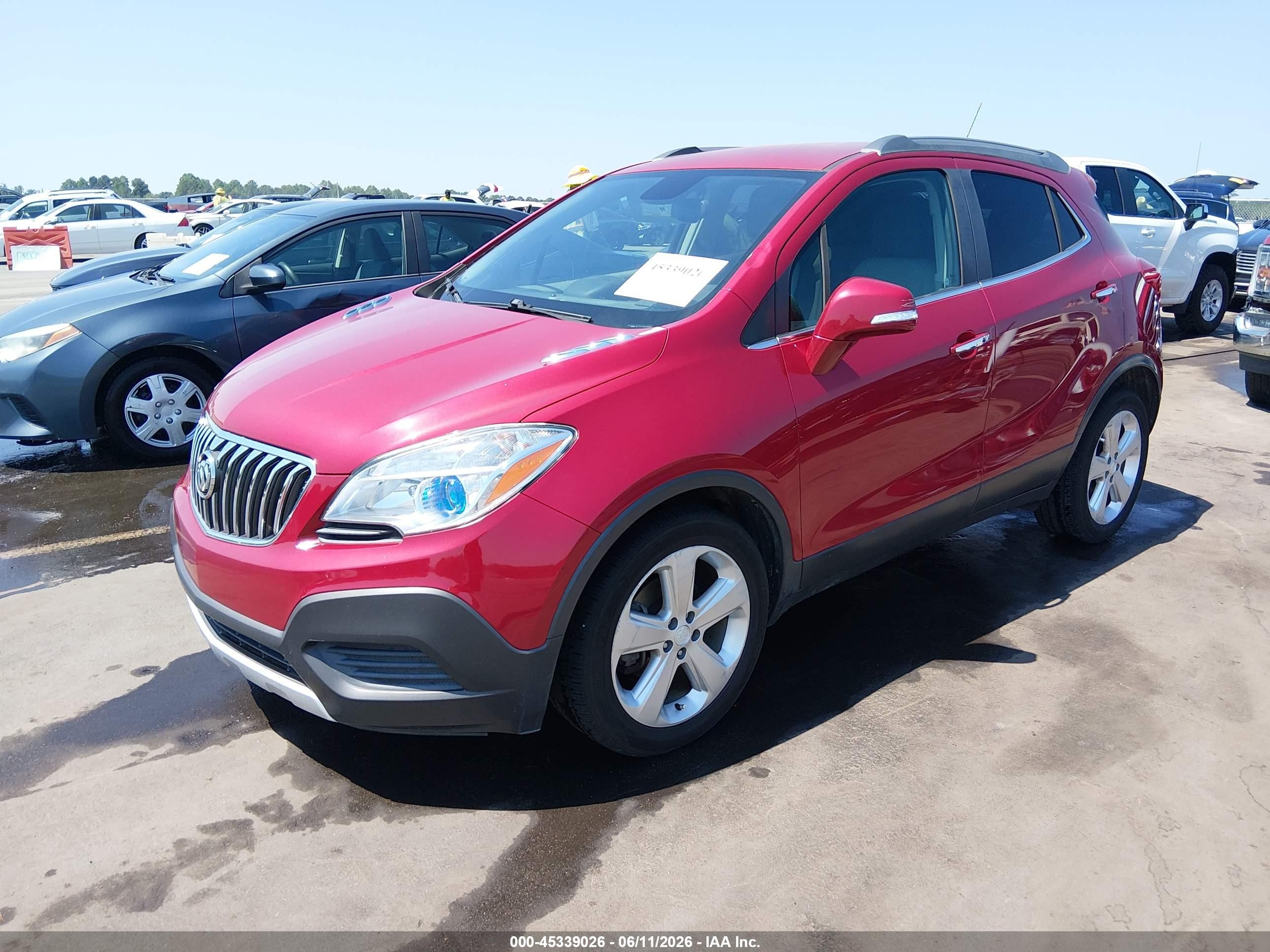 2015 Buick Encore   Красный vin: KL4CJASB3FB101233