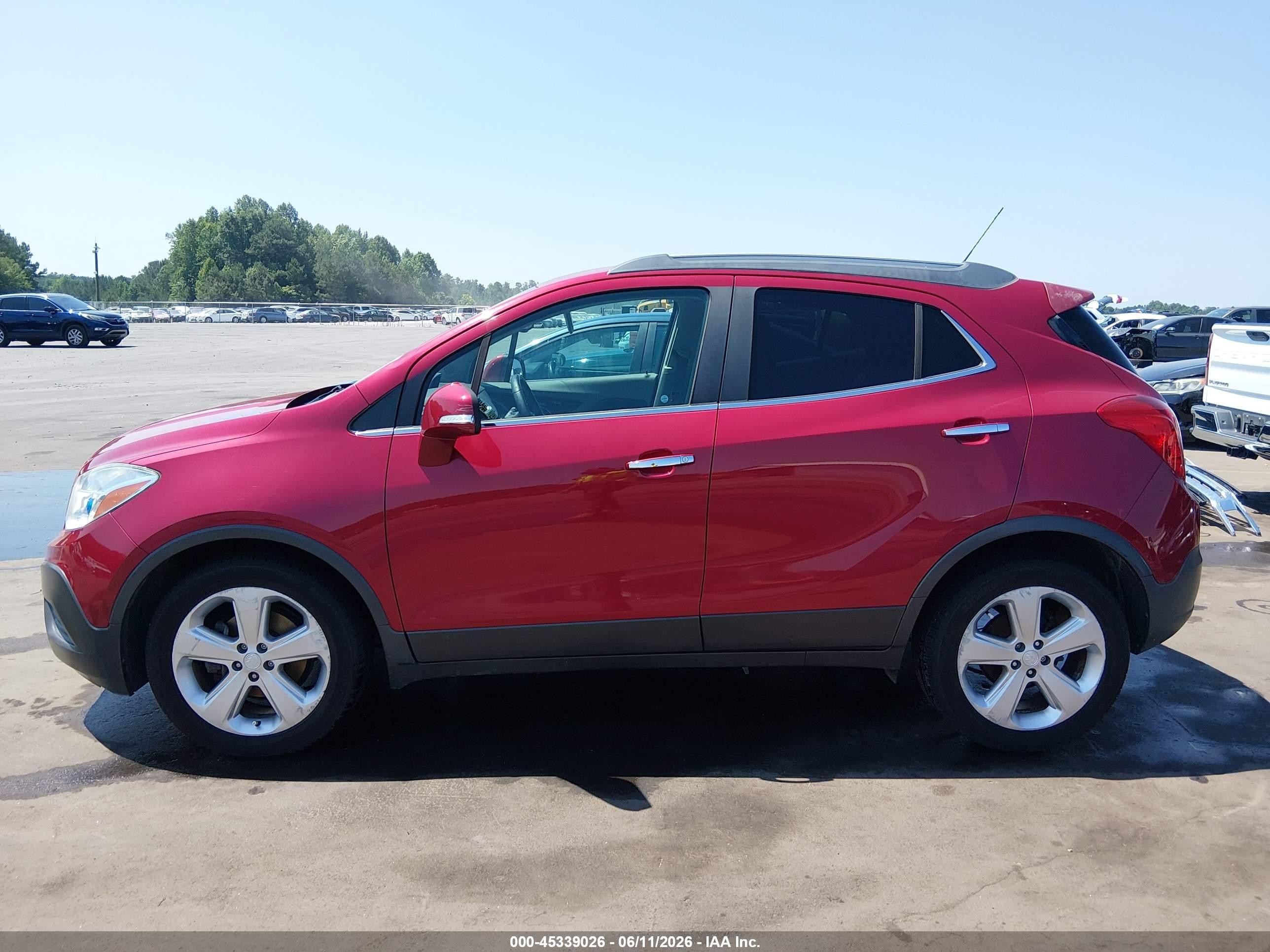 2015 Buick Encore   Красный vin: KL4CJASB3FB101233