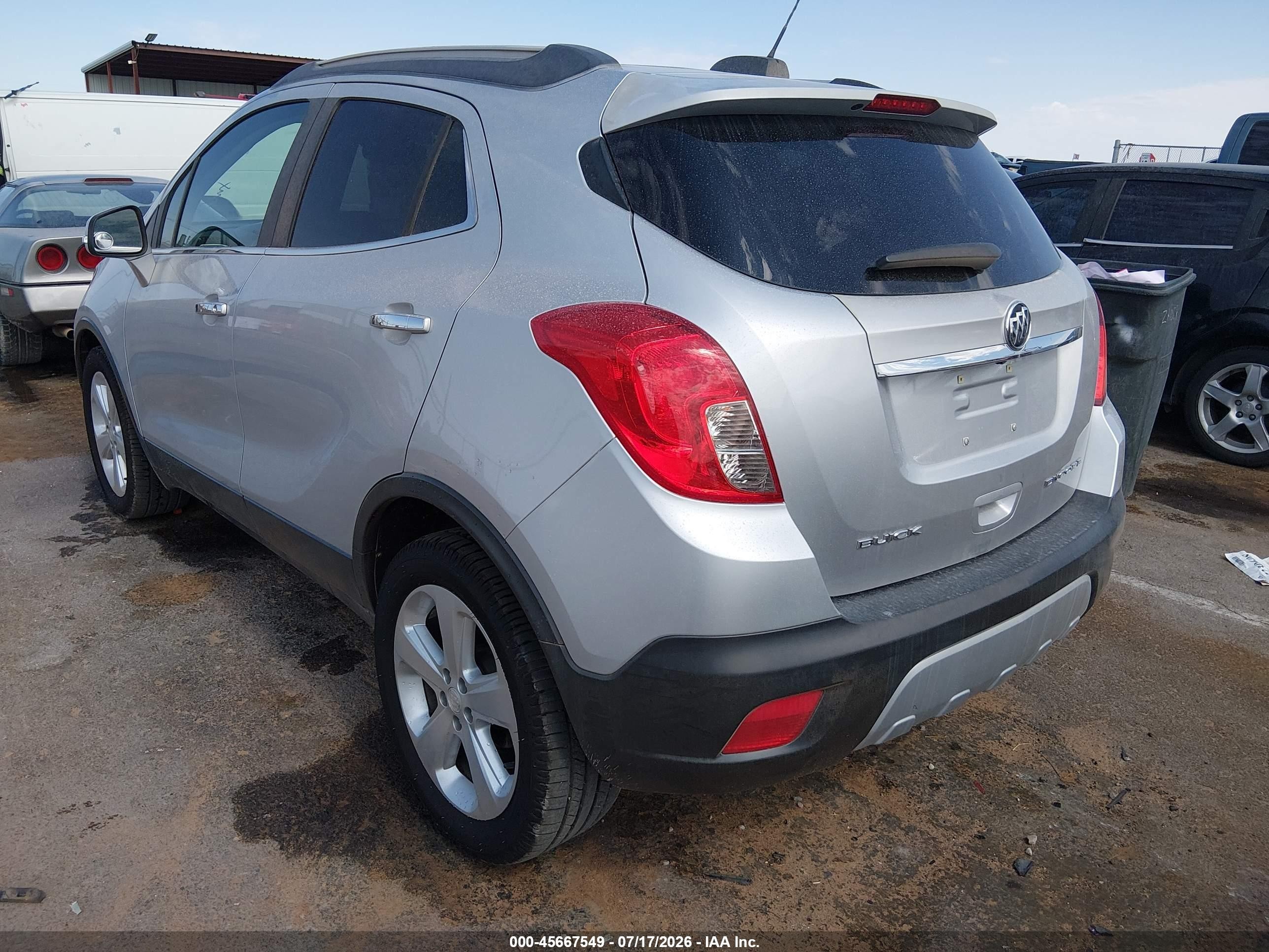 2015 Buick Encore   Серебряный vin: KL4CJASB3FB240004