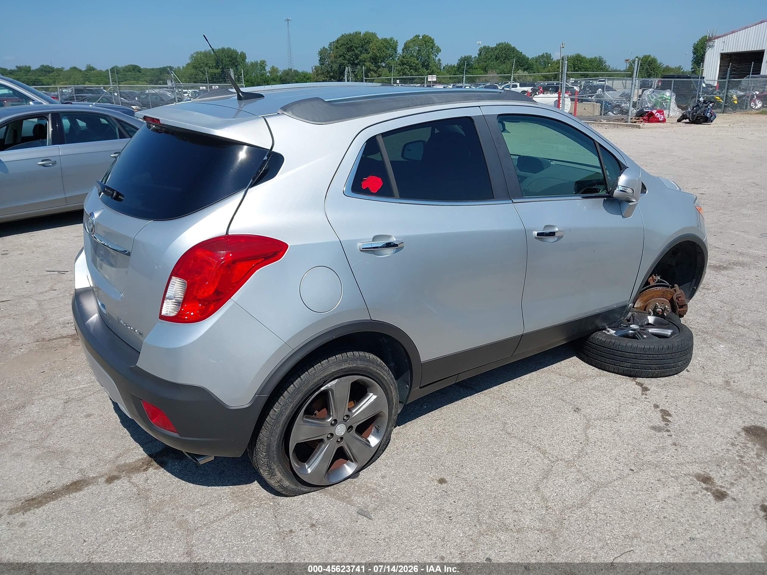 2014 Buick Encore   Silver vin: KL4CJASB5EB570659