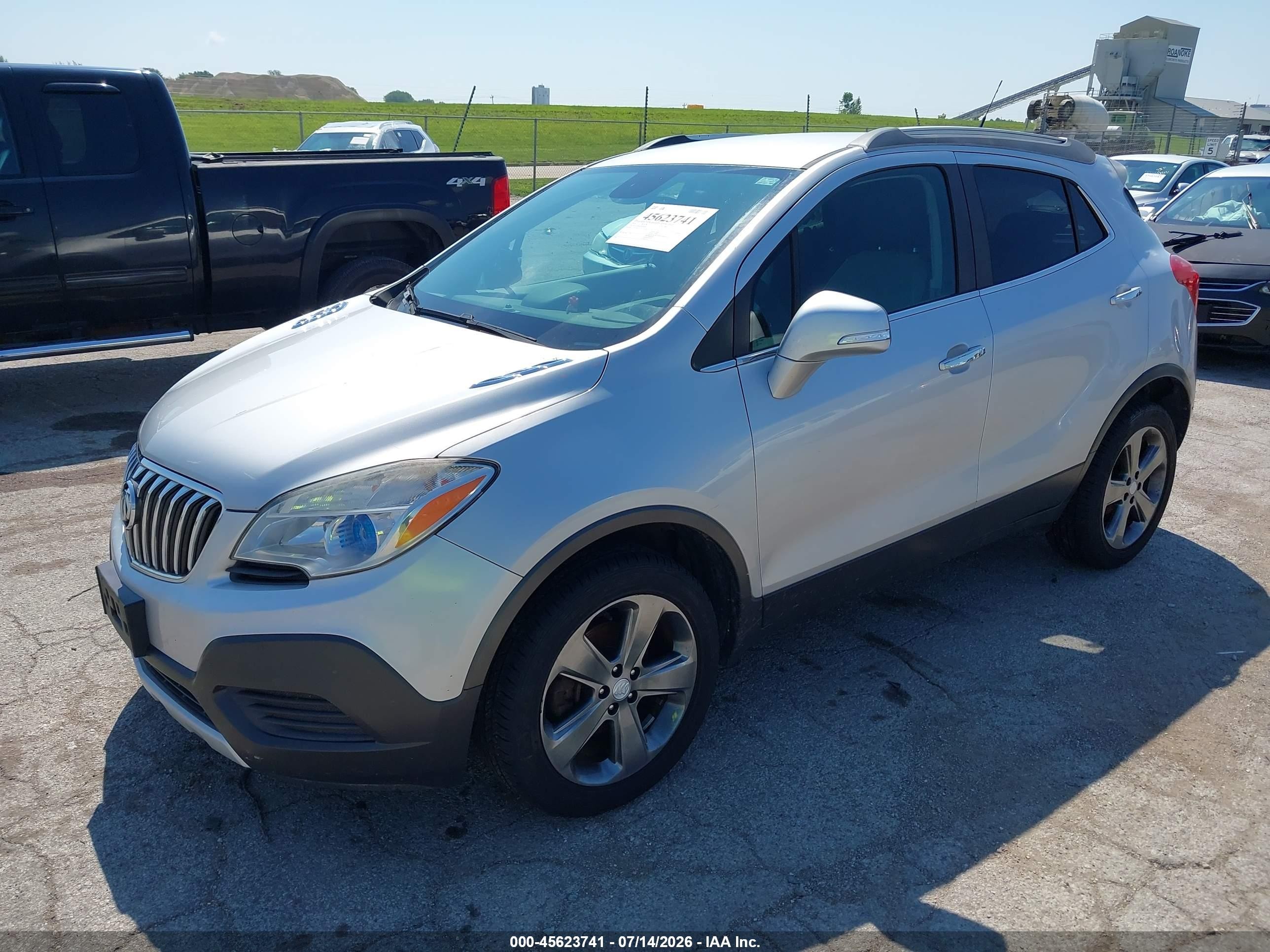 2014 Buick Encore   Silver vin: KL4CJASB5EB570659
