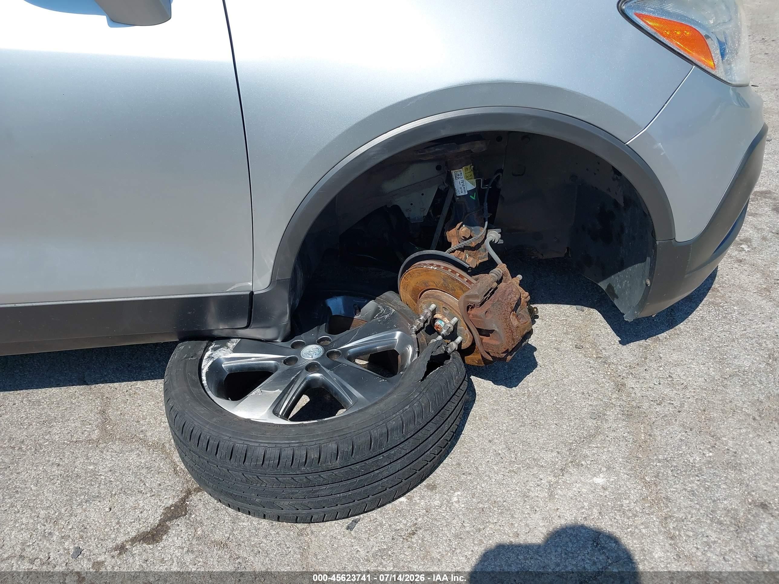 2014 Buick Encore   Silver vin: KL4CJASB5EB570659