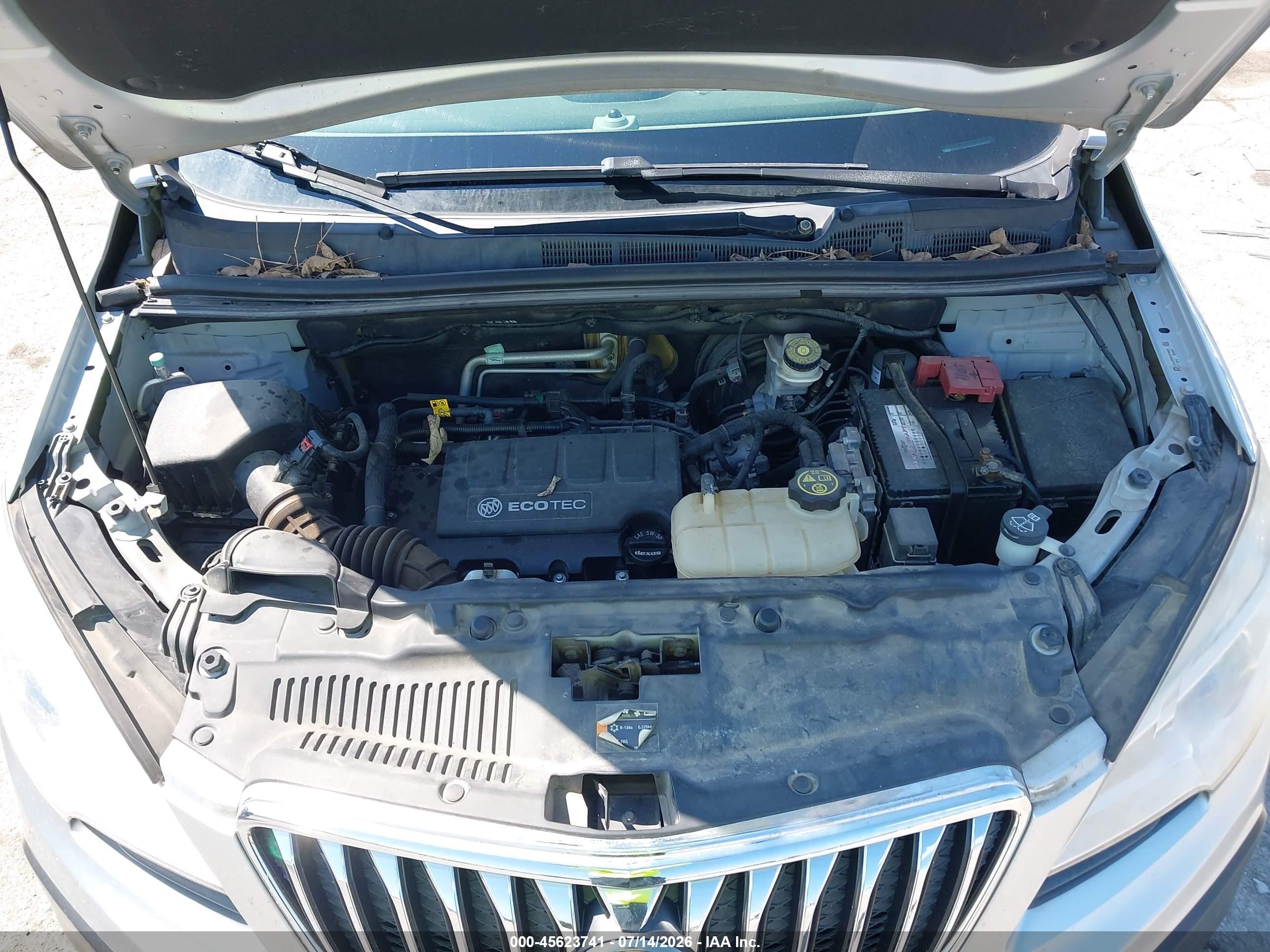 2014 Buick Encore   Silver vin: KL4CJASB5EB570659