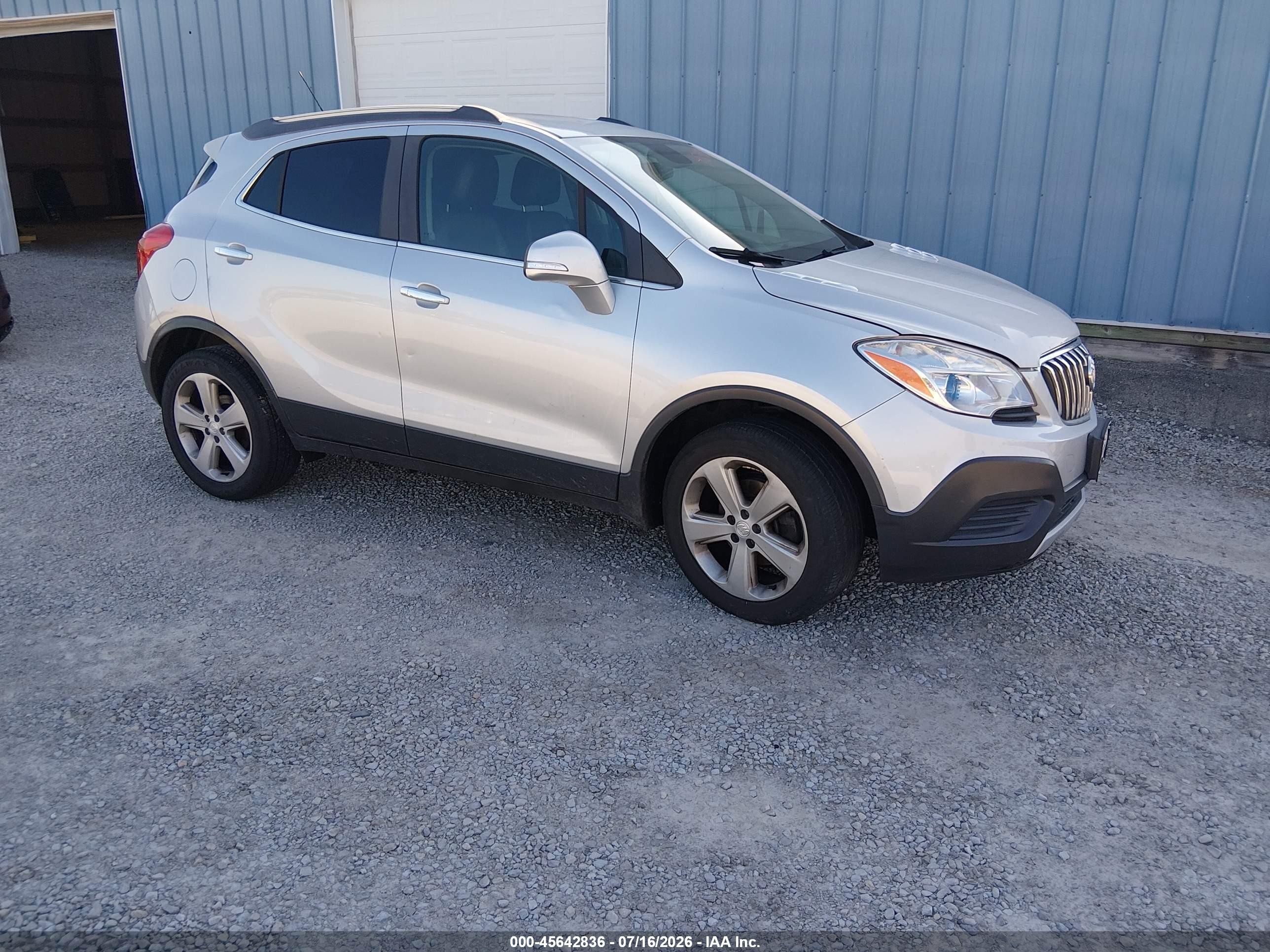2015 Buick Encore   Silver vin: KL4CJASB5FB080806