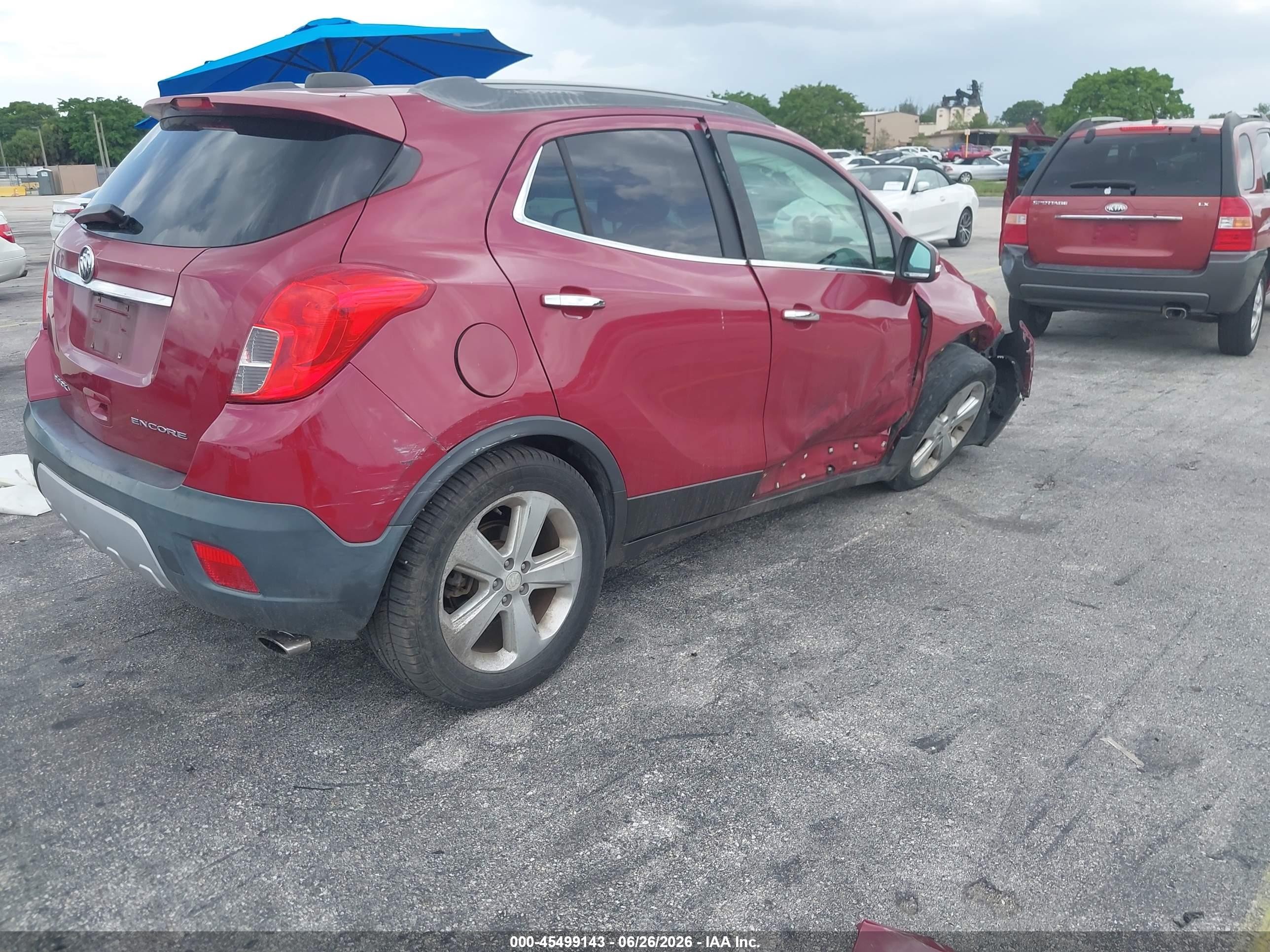 2015 Buick Encore   Красный vin: KL4CJASB5FB163183