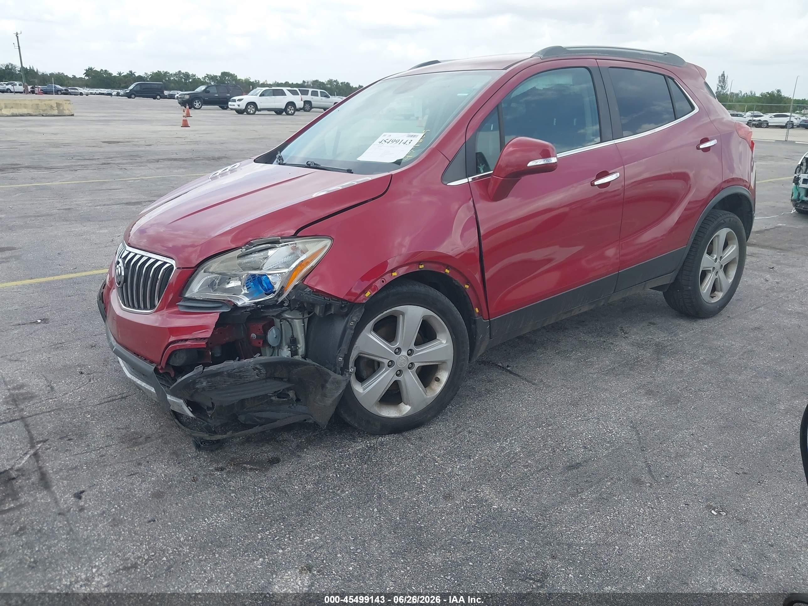 2015 Buick Encore   Красный vin: KL4CJASB5FB163183