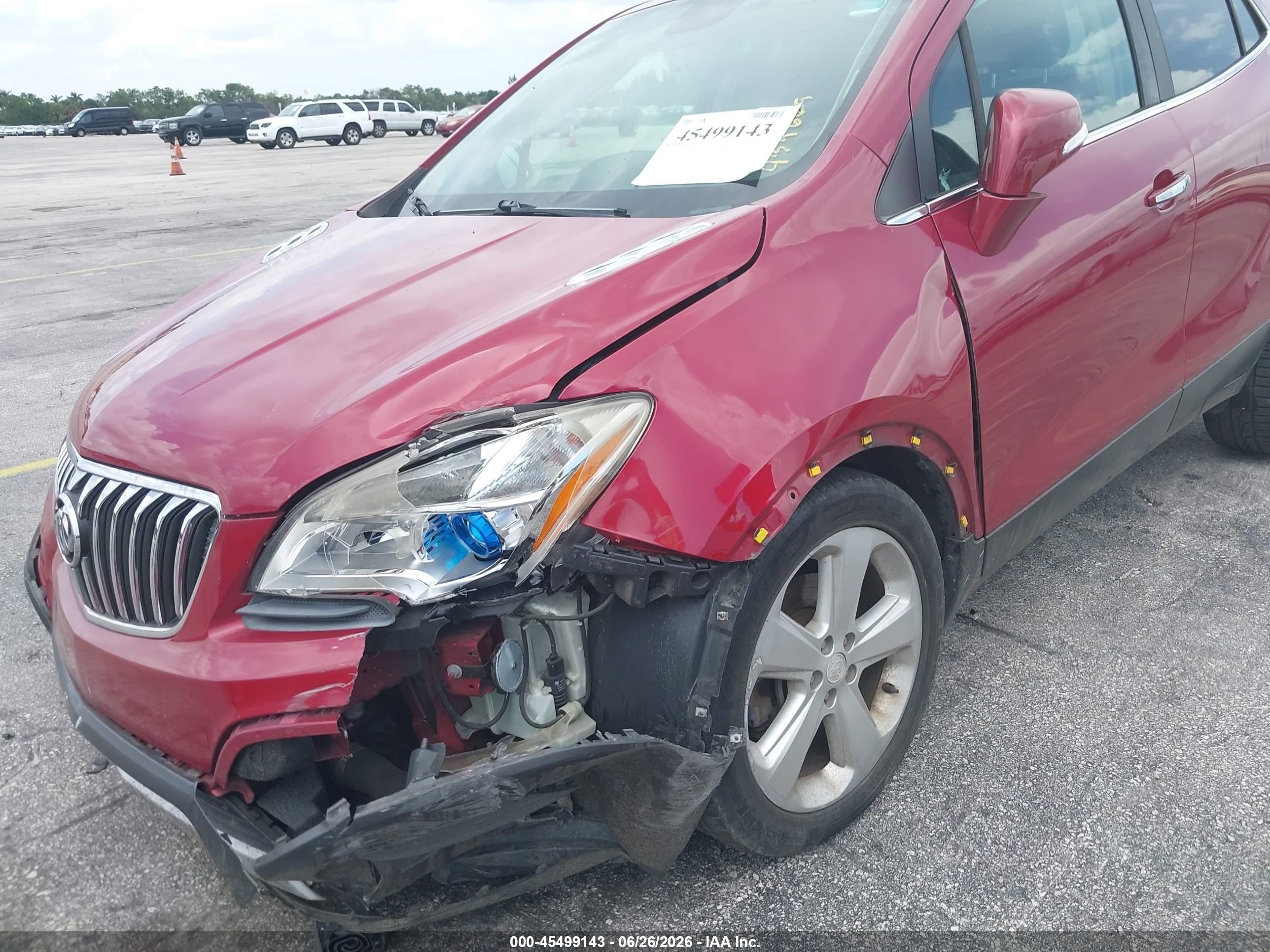 2015 Buick Encore   Красный vin: KL4CJASB5FB163183