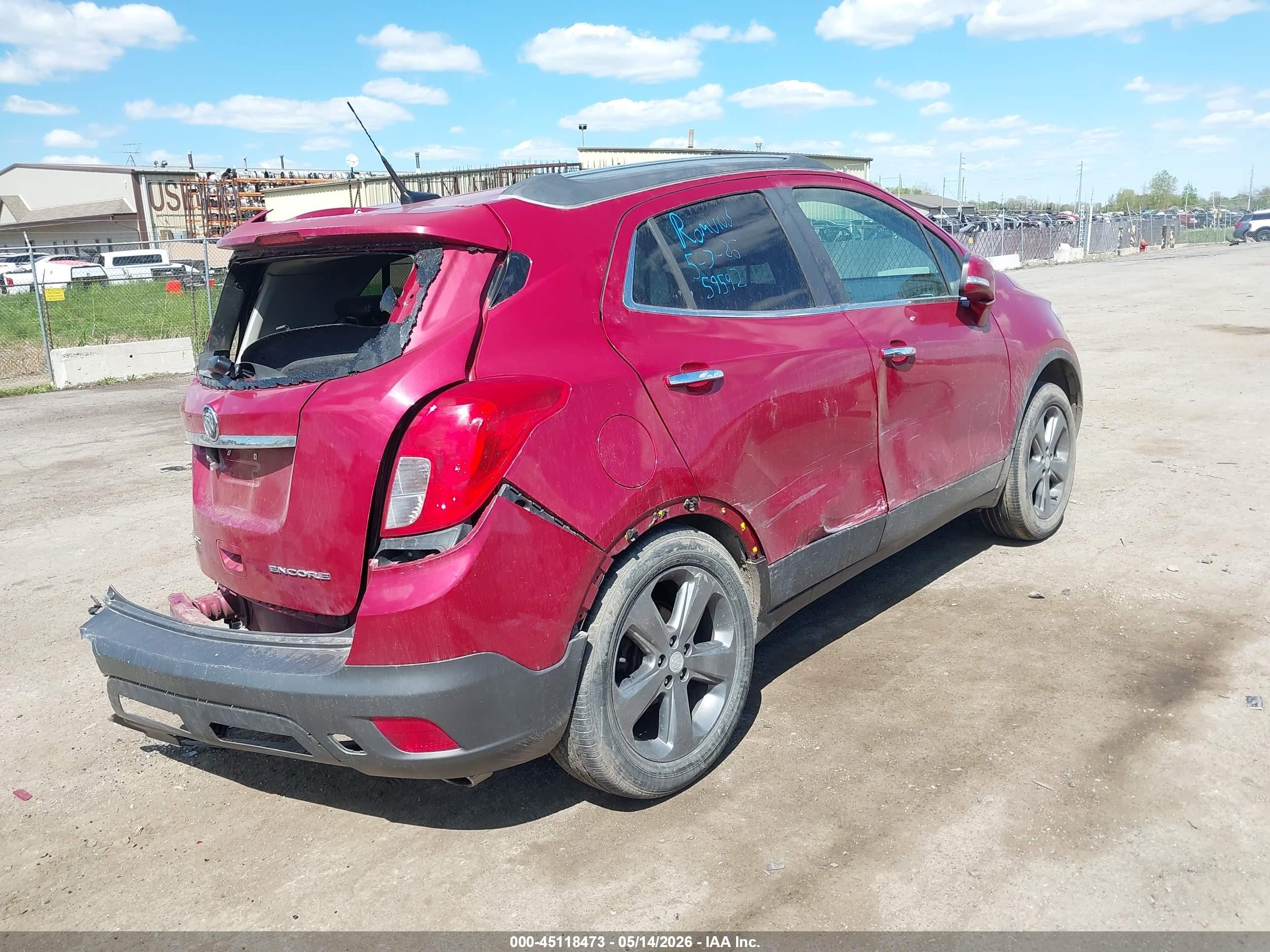 2014 Buick Encore   Red vin: KL4CJASB6EB659592