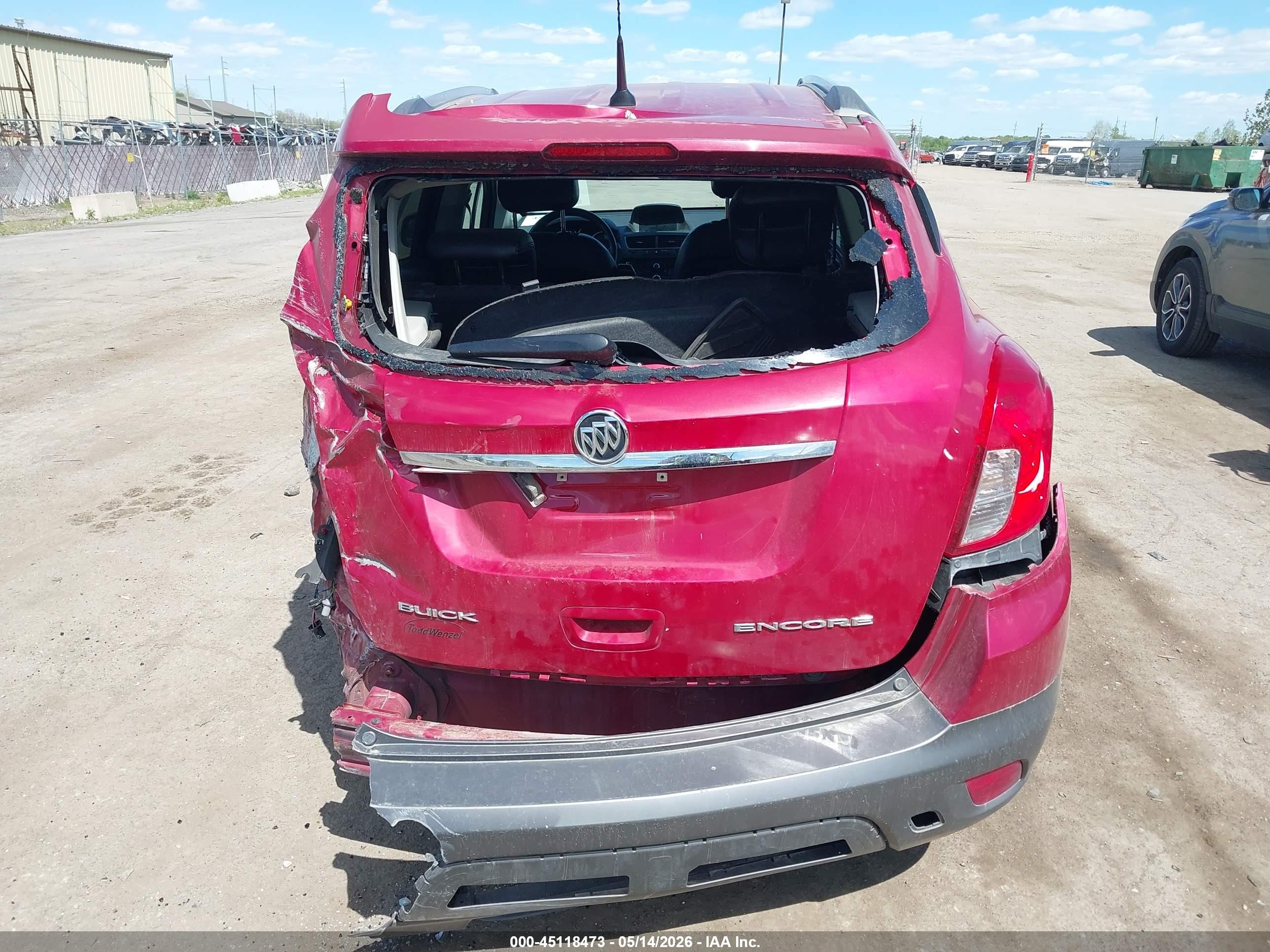 2014 Buick Encore   Red vin: KL4CJASB6EB659592