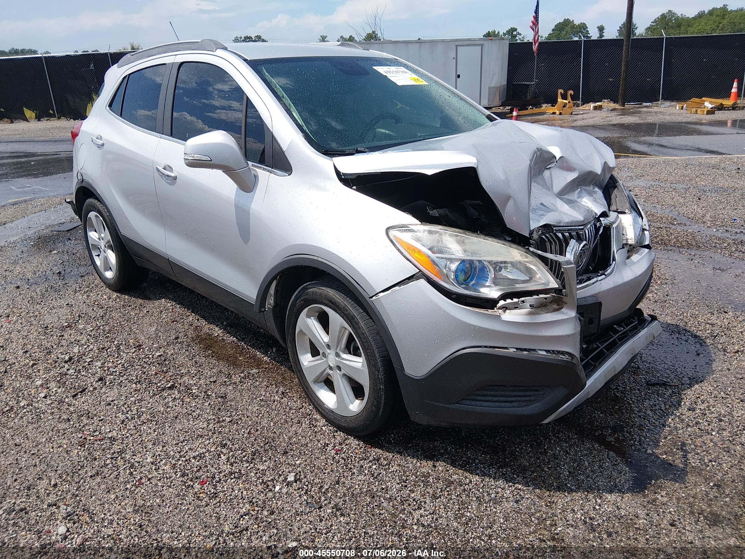2015 Buick Encore   Silver vin: KL4CJASB6FB190165