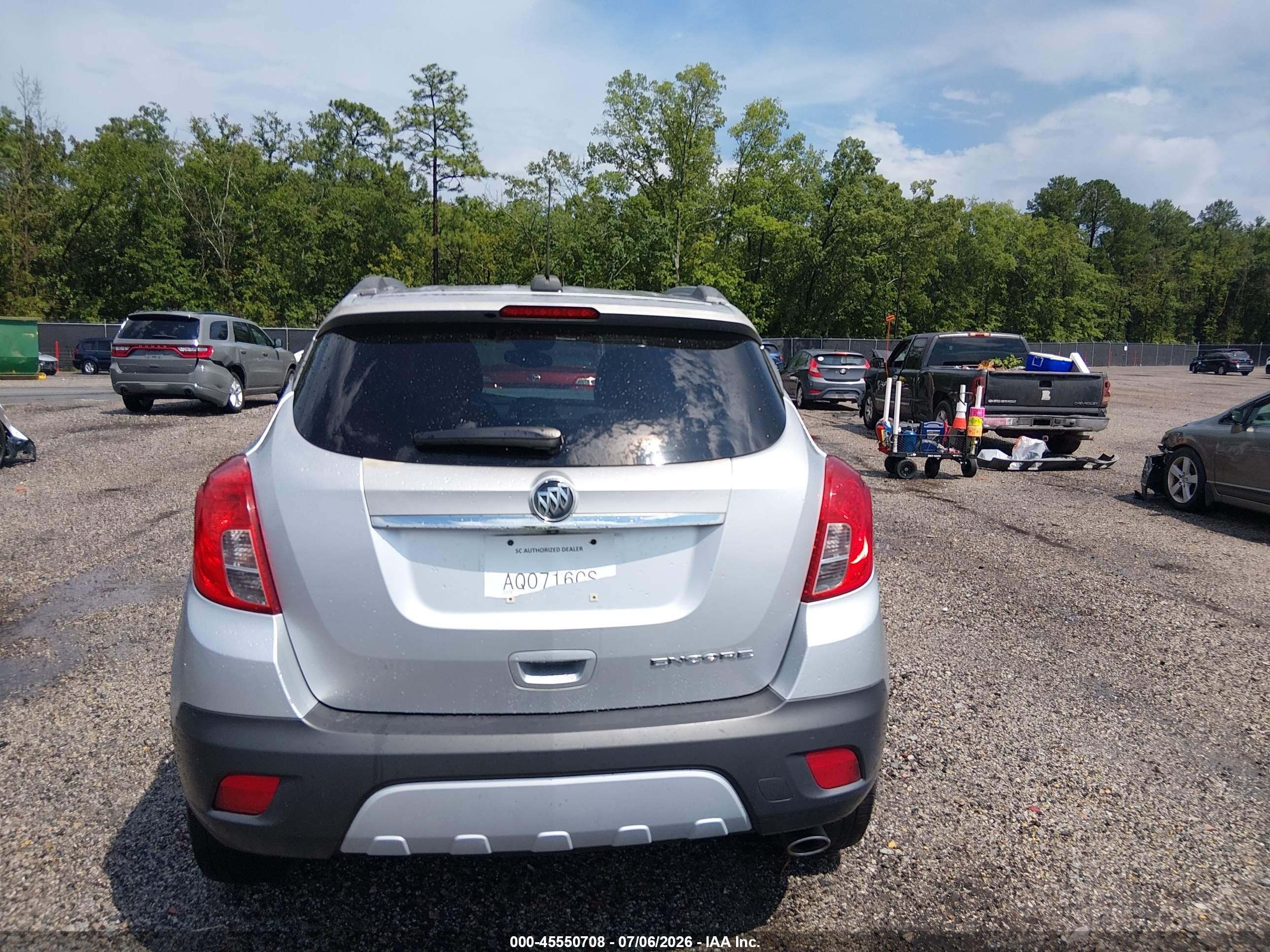 2015 Buick Encore   Silver vin: KL4CJASB6FB190165