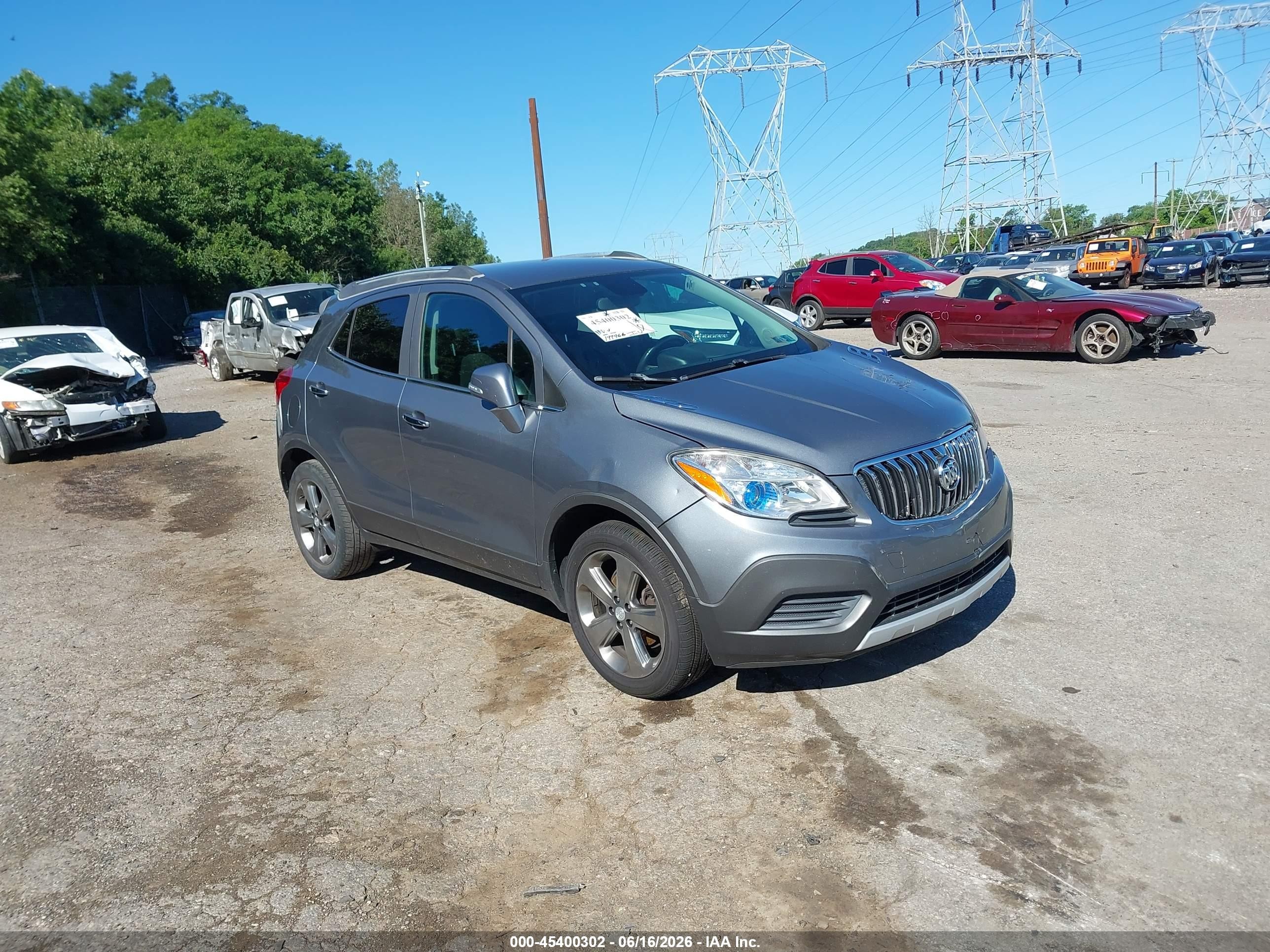 2014 Buick Encore   Gray vin: KL4CJASB8EB535663