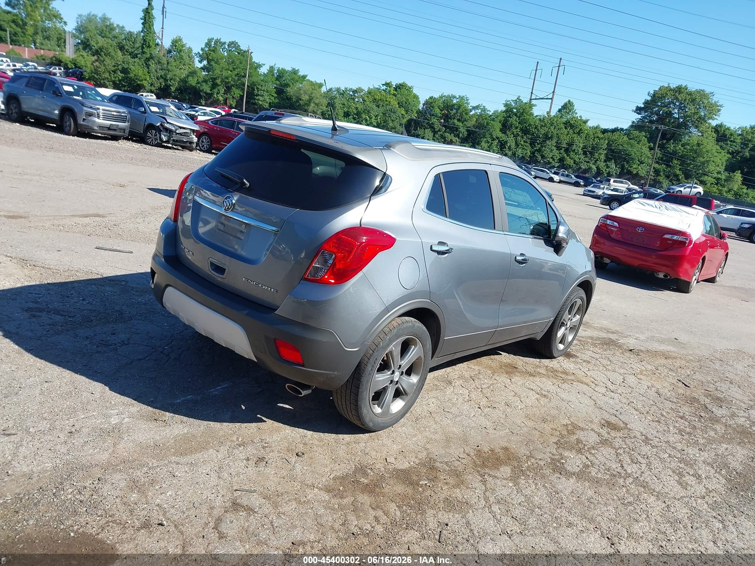 2014 Buick Encore   Gray vin: KL4CJASB8EB535663