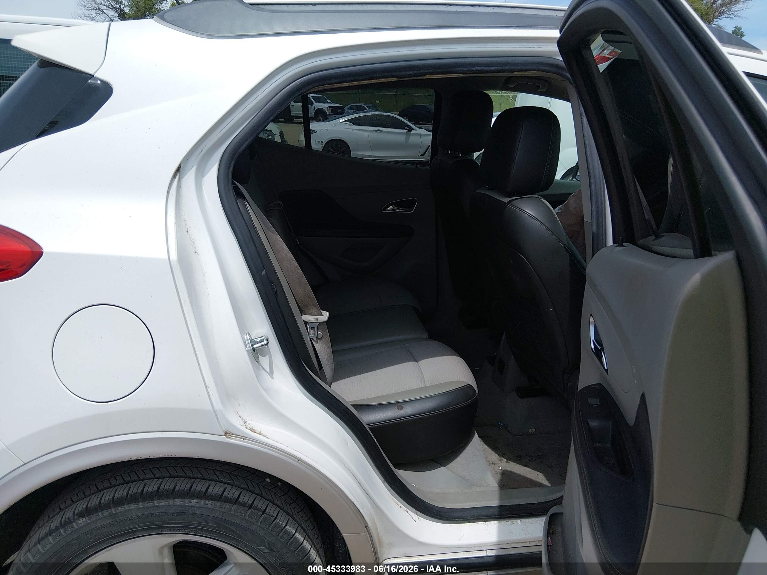 2015 Buick Encore   White vin: KL4CJASB8FB271796