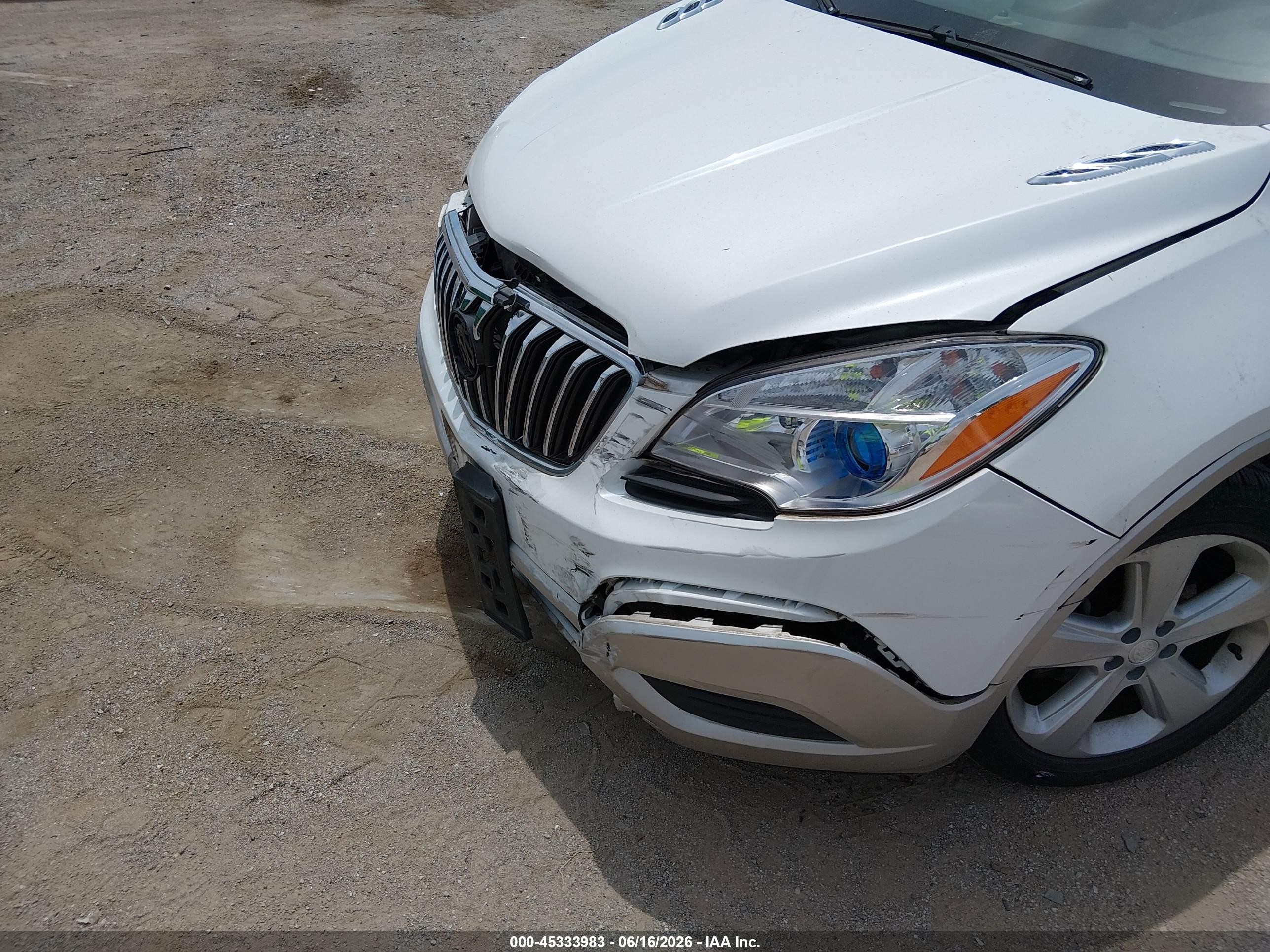 2015 Buick Encore   White vin: KL4CJASB8FB271796