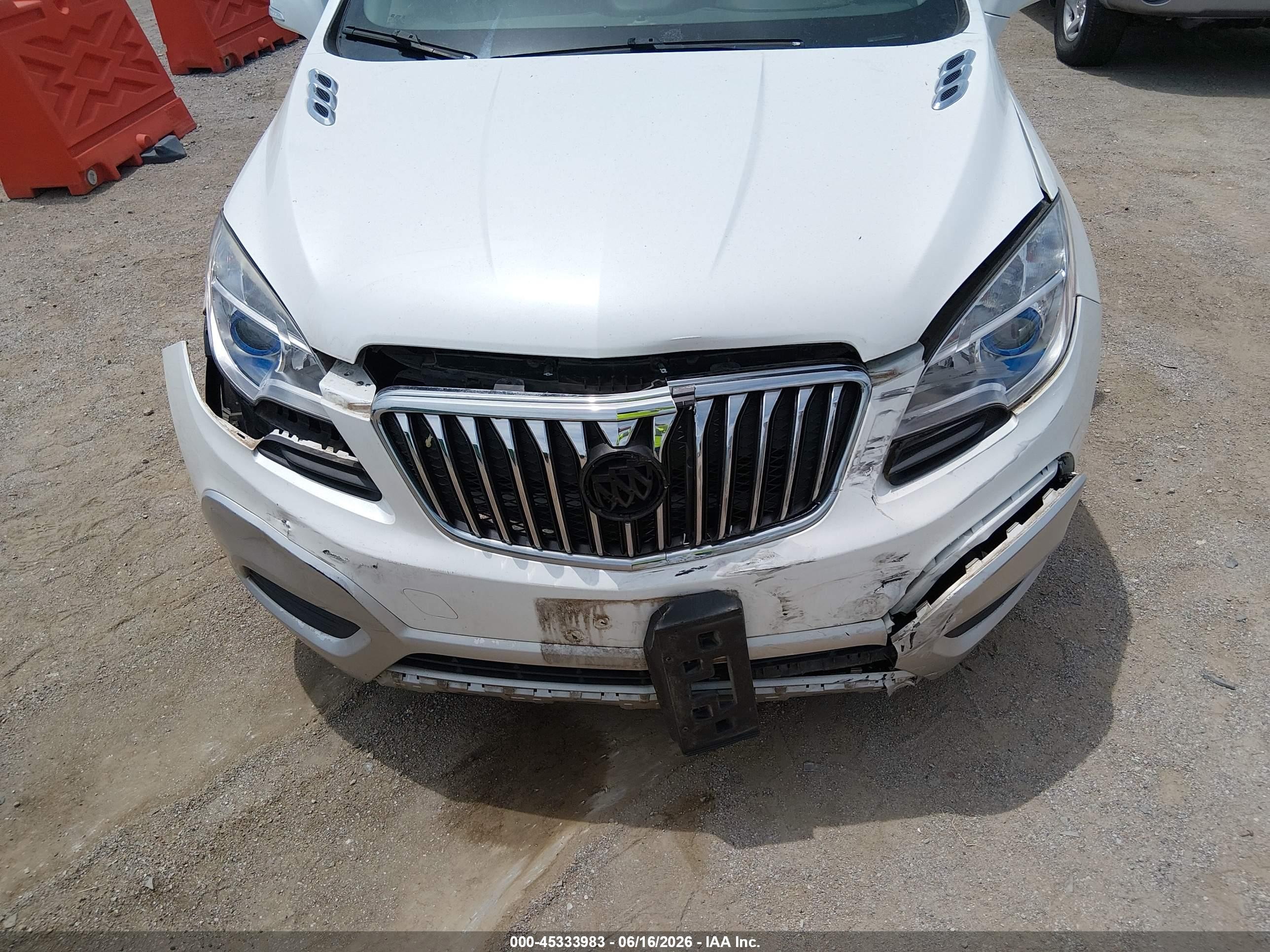 2015 Buick Encore   White vin: KL4CJASB8FB271796