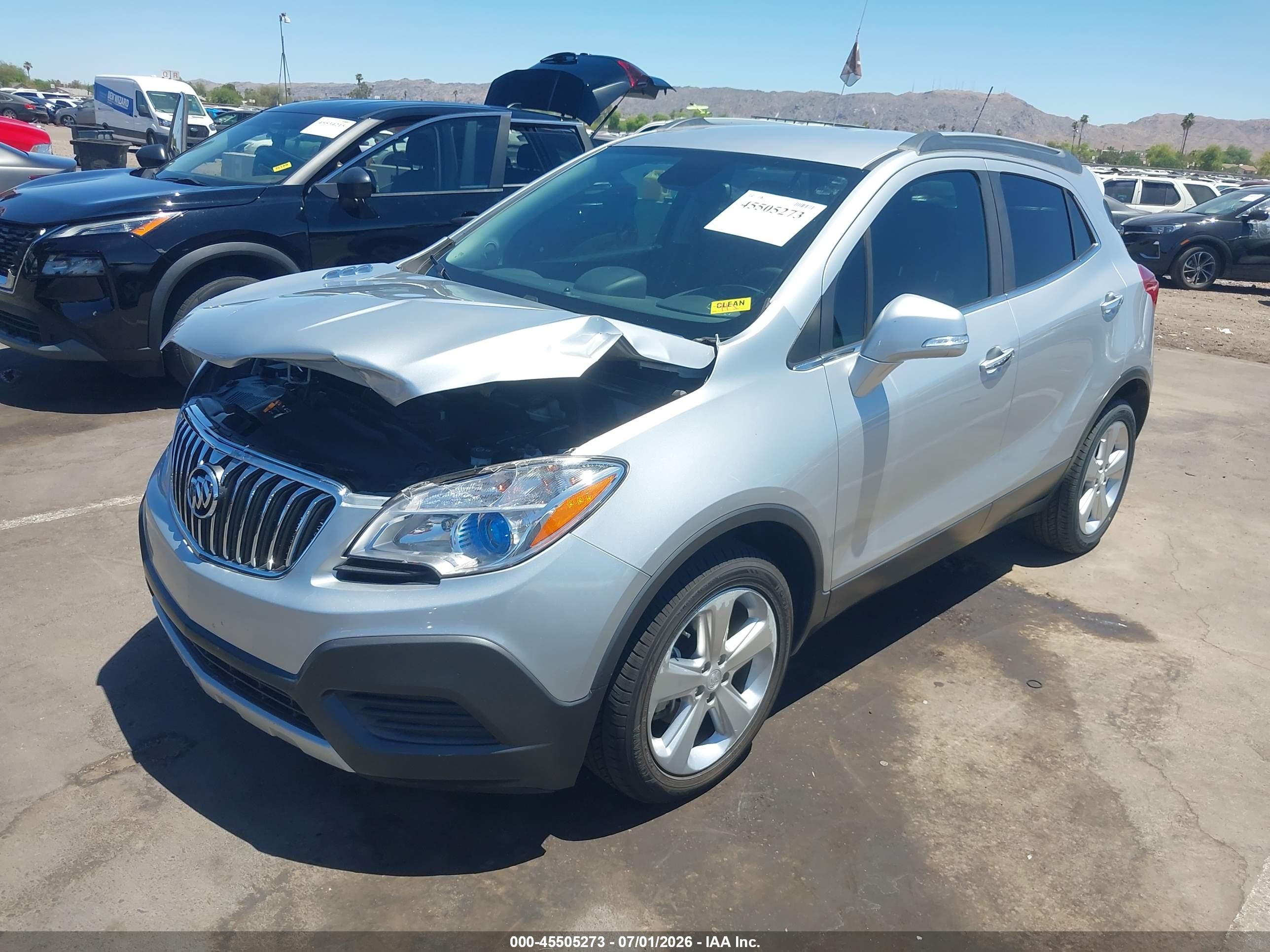 2015 Buick Encore   Silver vin: KL4CJASB9FB218296