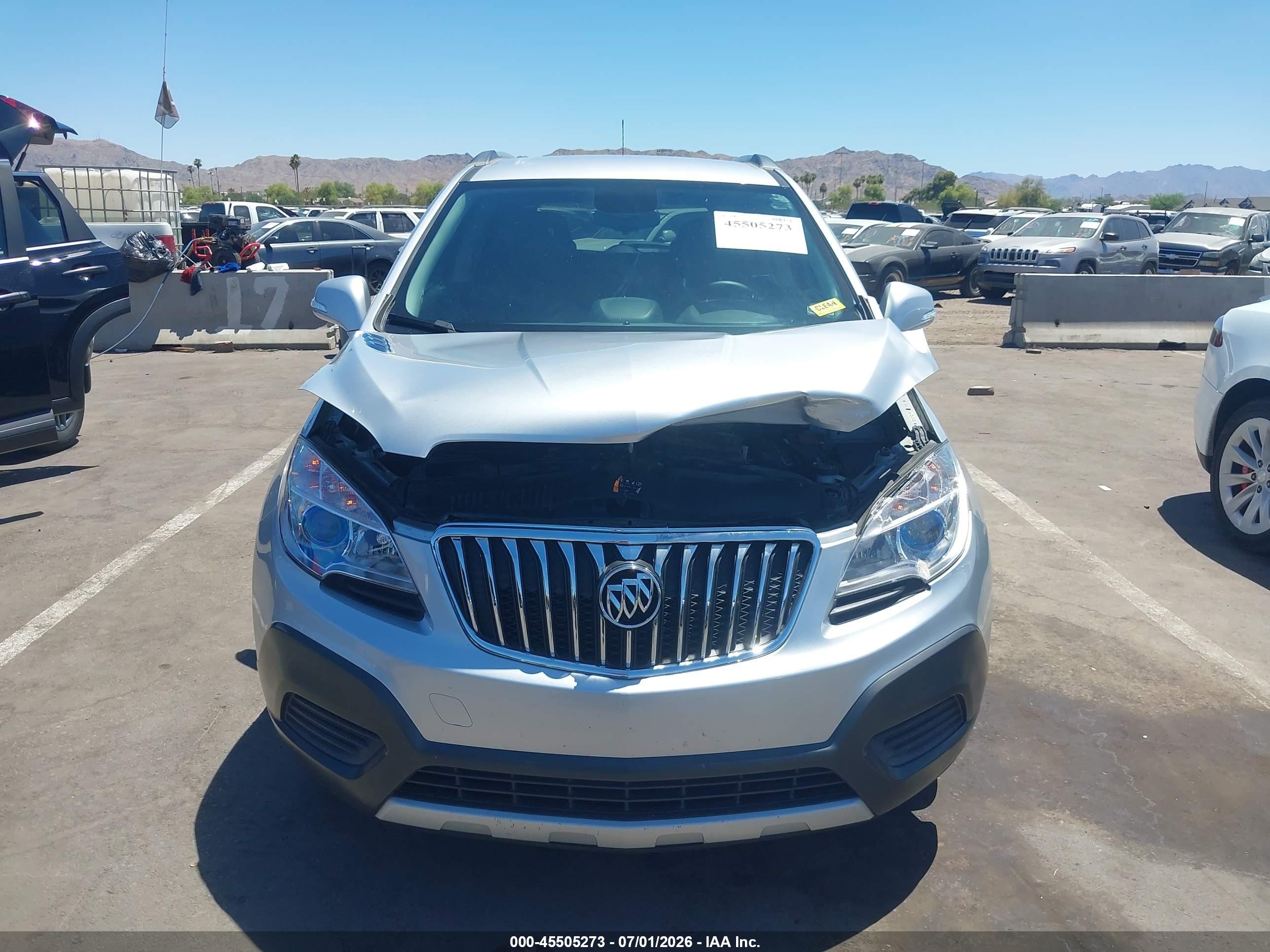 2015 Buick Encore   Silver vin: KL4CJASB9FB218296