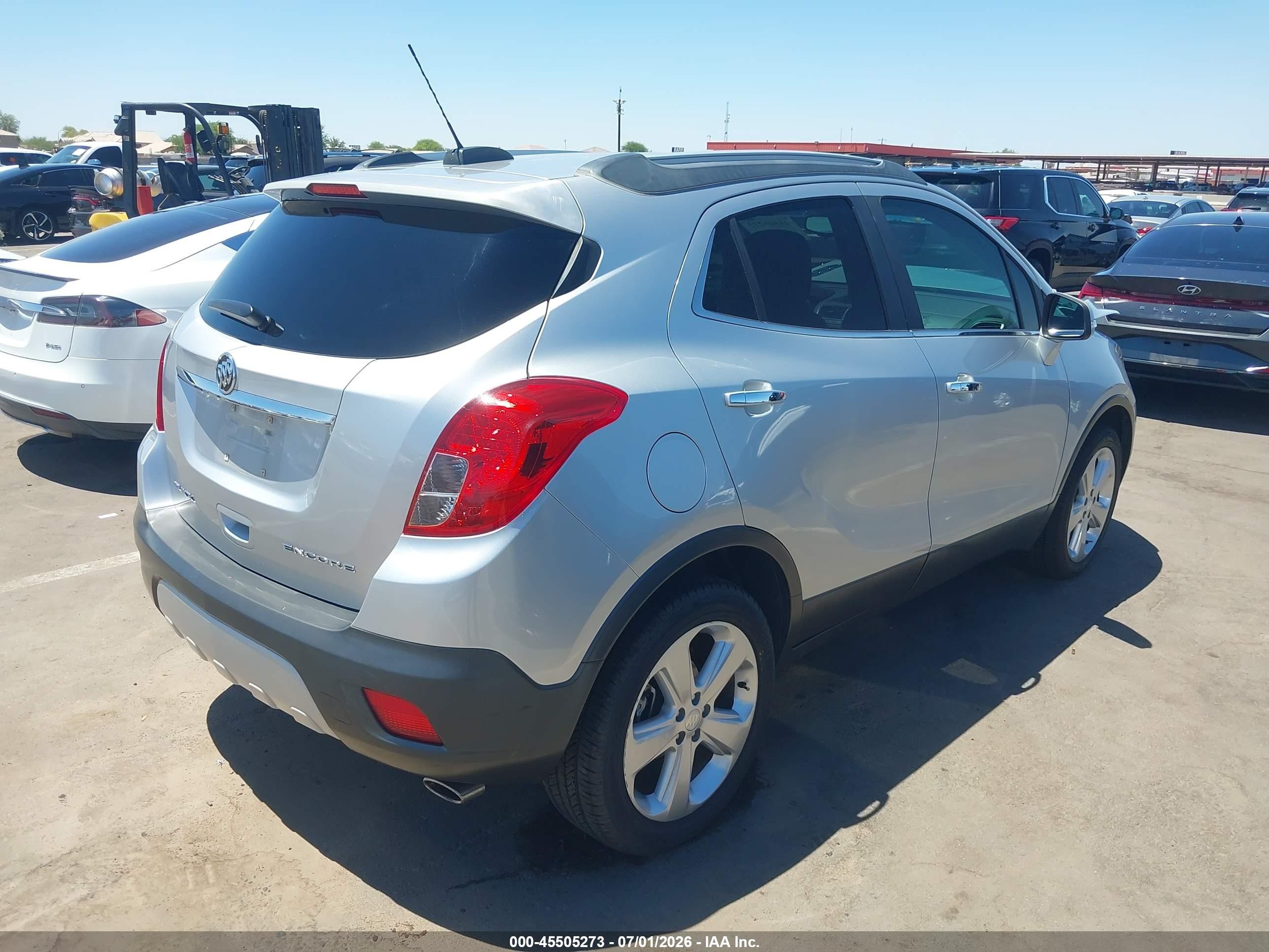 2015 Buick Encore   Silver vin: KL4CJASB9FB218296