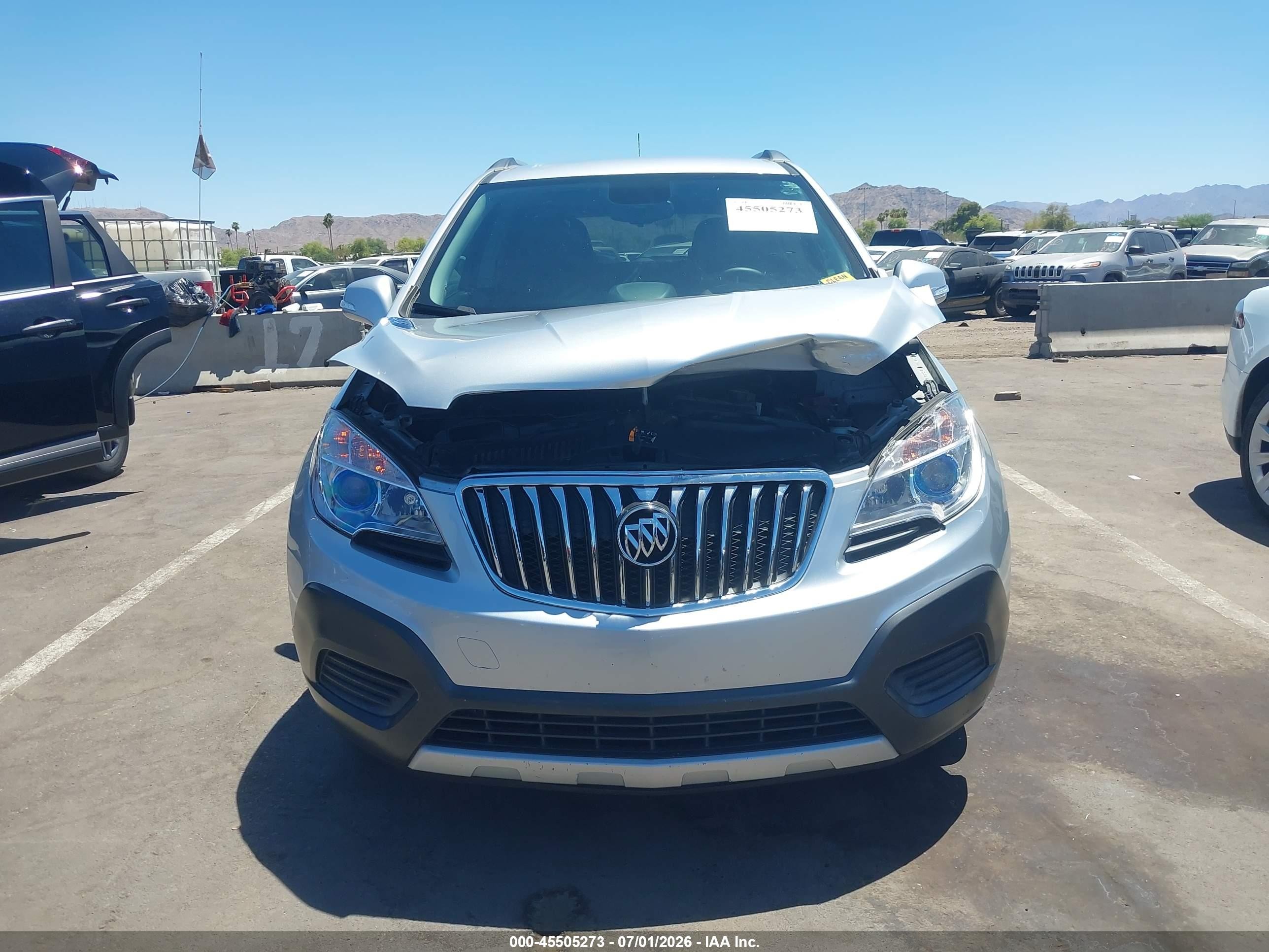 2015 Buick Encore   Silver vin: KL4CJASB9FB218296