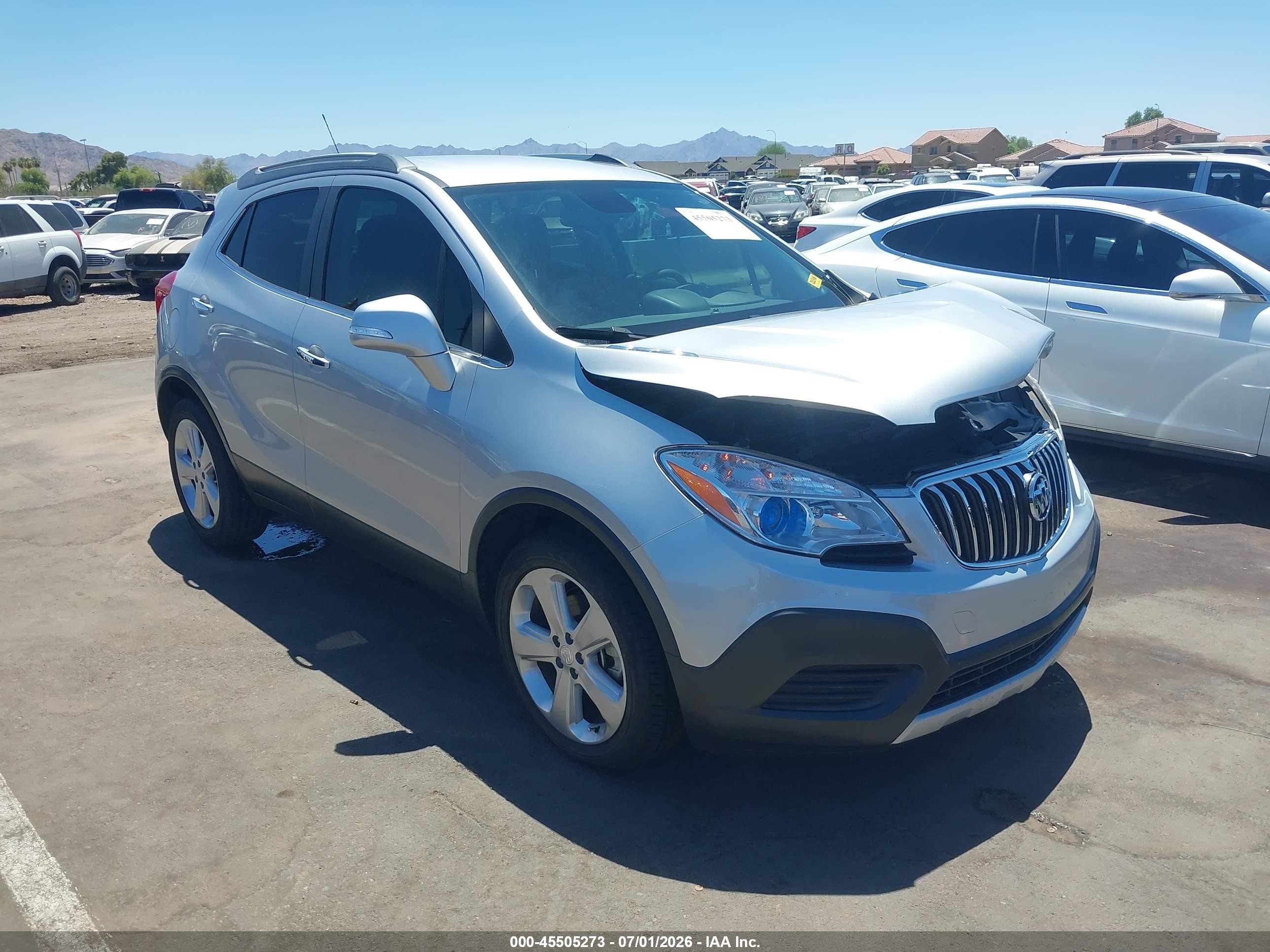 2015 Buick Encore   Silver vin: KL4CJASB9FB218296