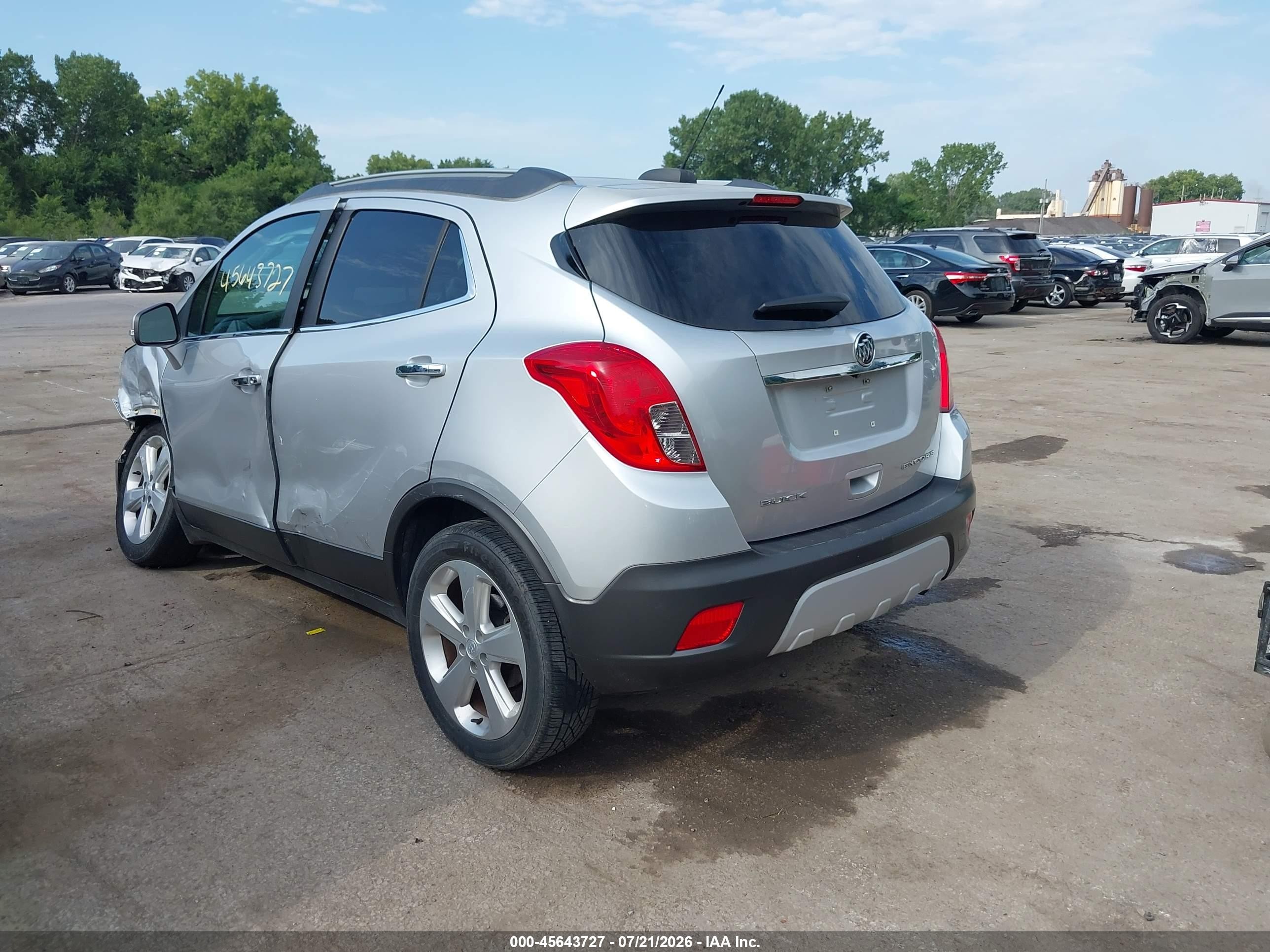 2015 Buick Encore   Silver vin: KL4CJASB9FB223160