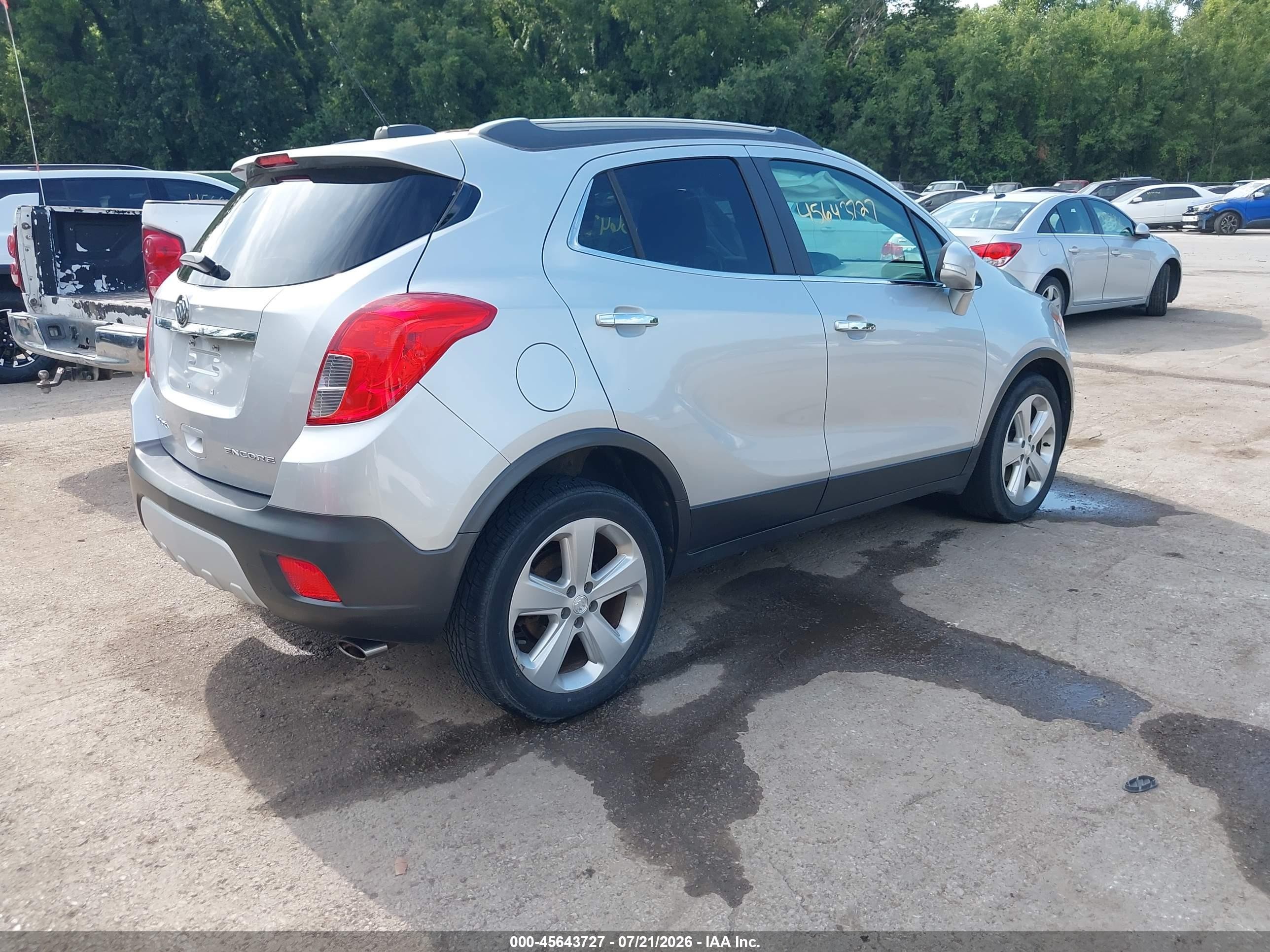 2015 Buick Encore   Silver vin: KL4CJASB9FB223160