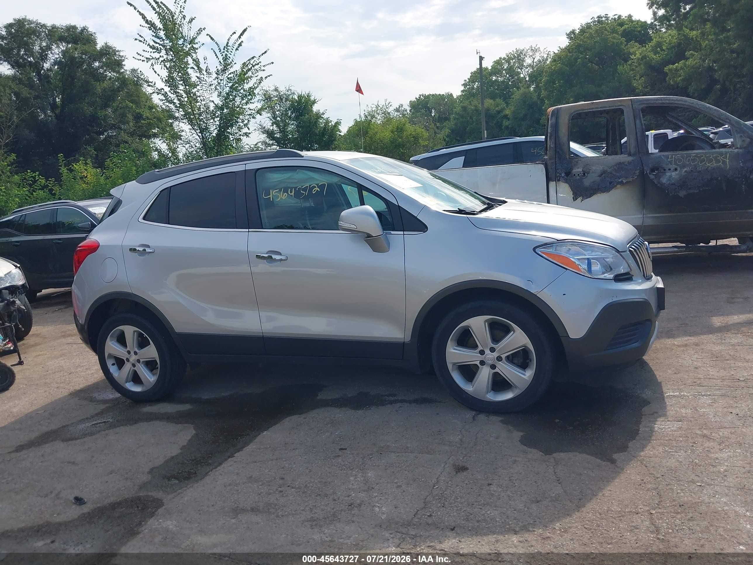 2015 Buick Encore   Silver vin: KL4CJASB9FB223160