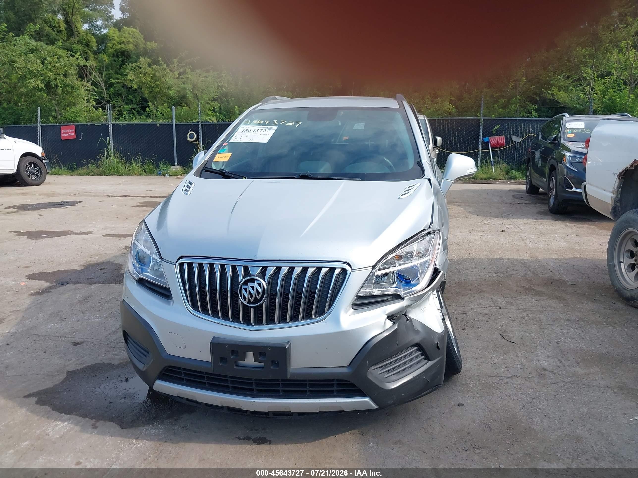 2015 Buick Encore   Silver vin: KL4CJASB9FB223160