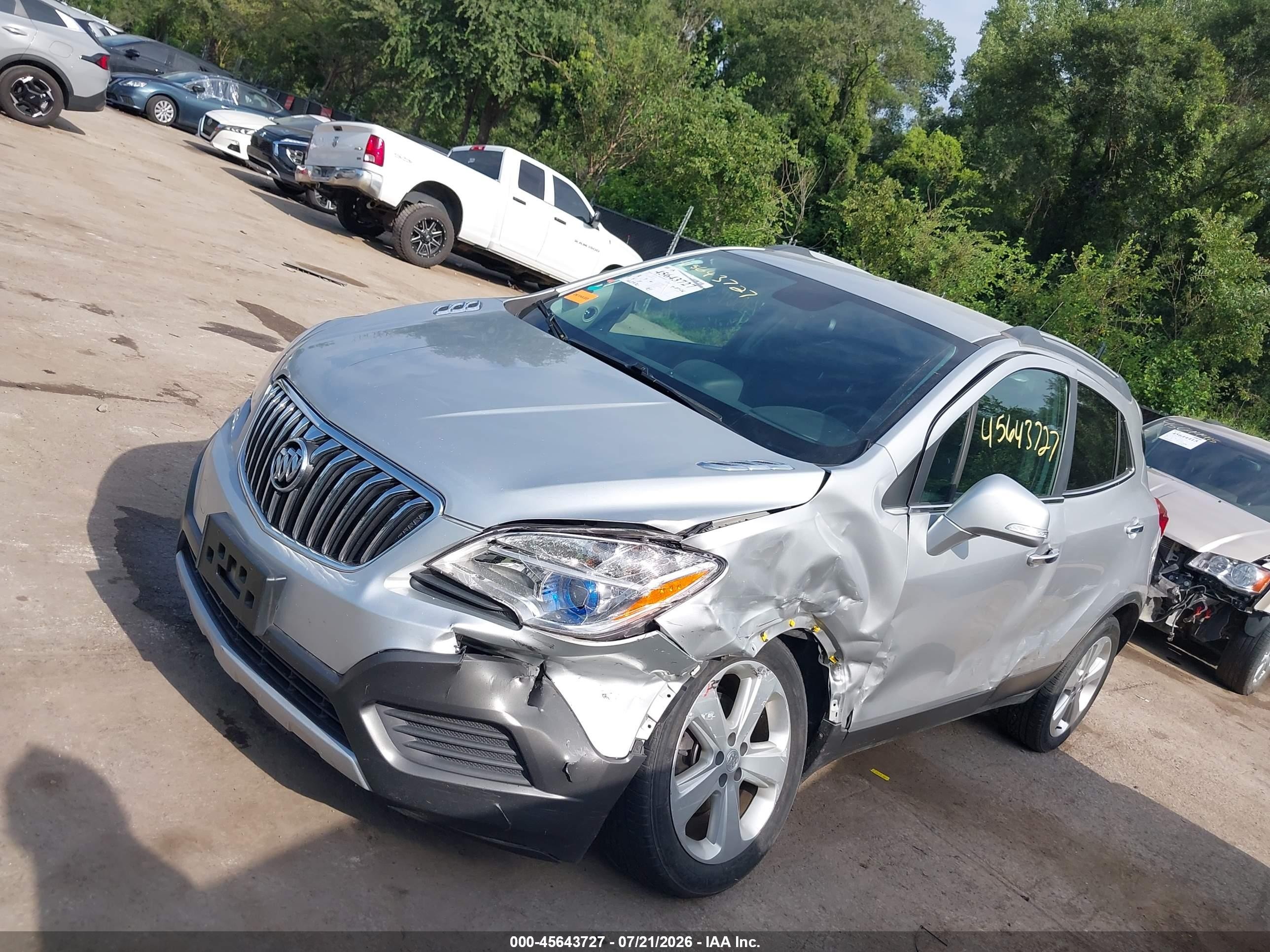 2015 Buick Encore   Silver vin: KL4CJASB9FB223160