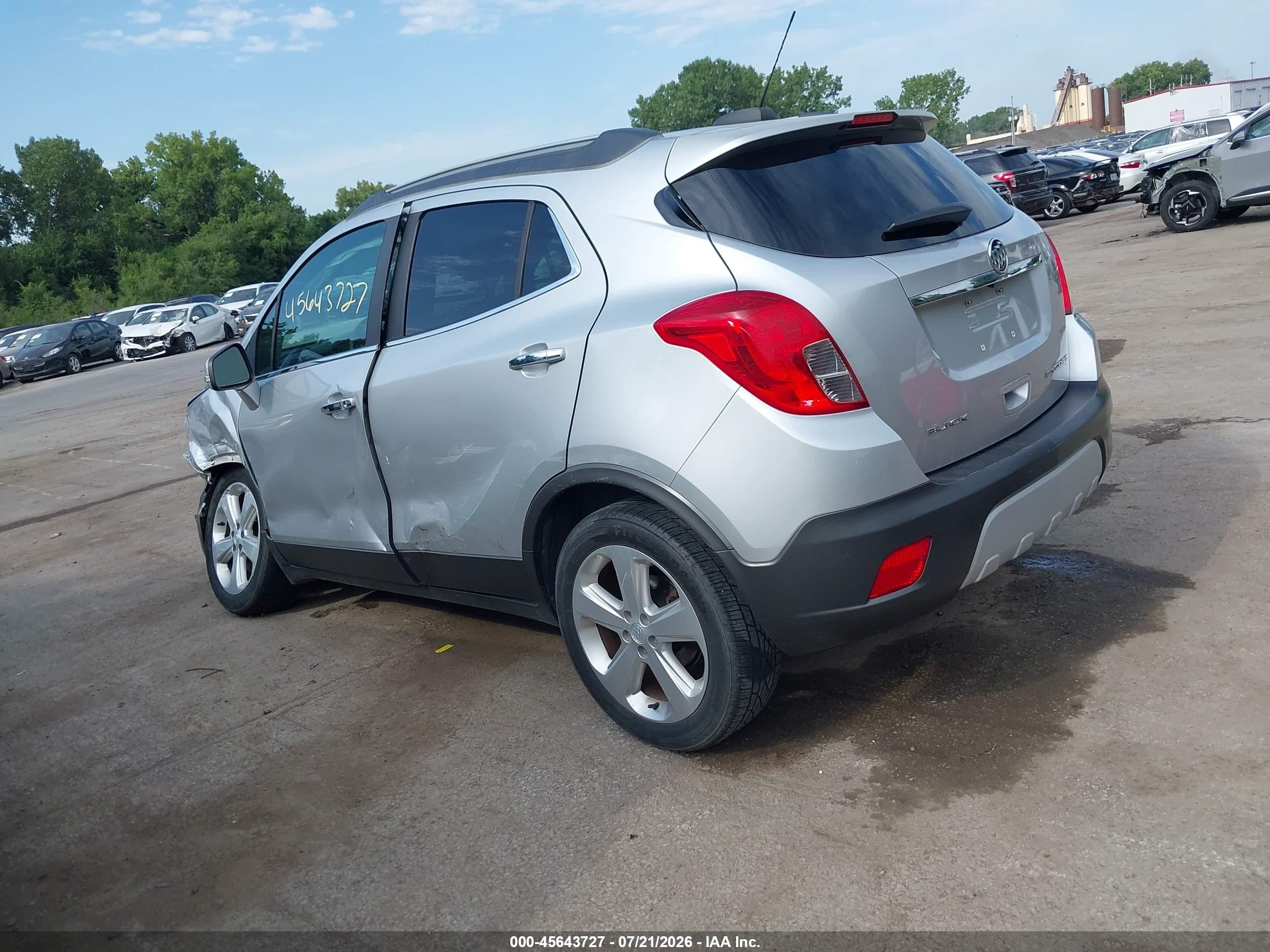 2015 Buick Encore   Silver vin: KL4CJASB9FB223160