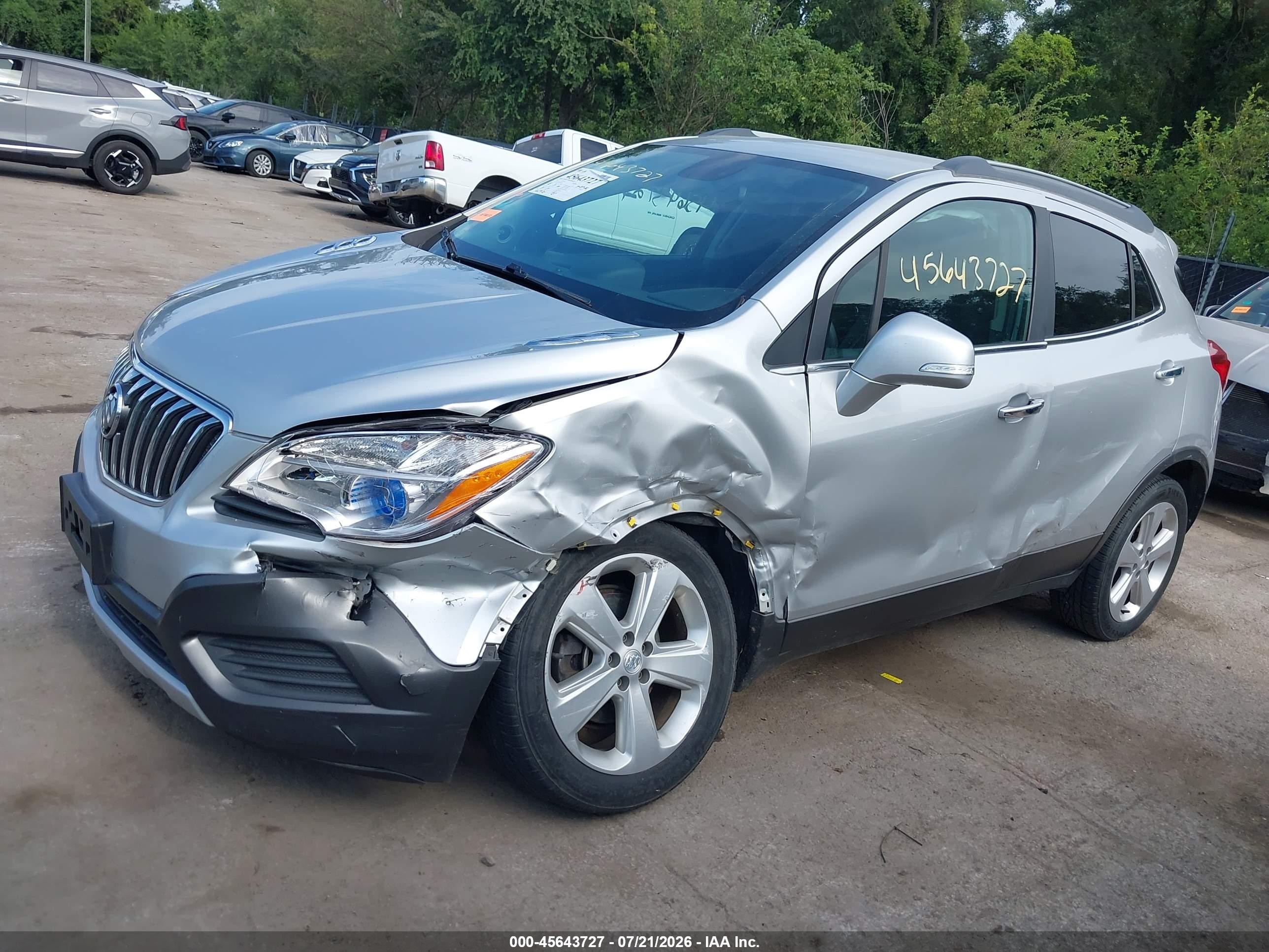2015 Buick Encore   Silver vin: KL4CJASB9FB223160