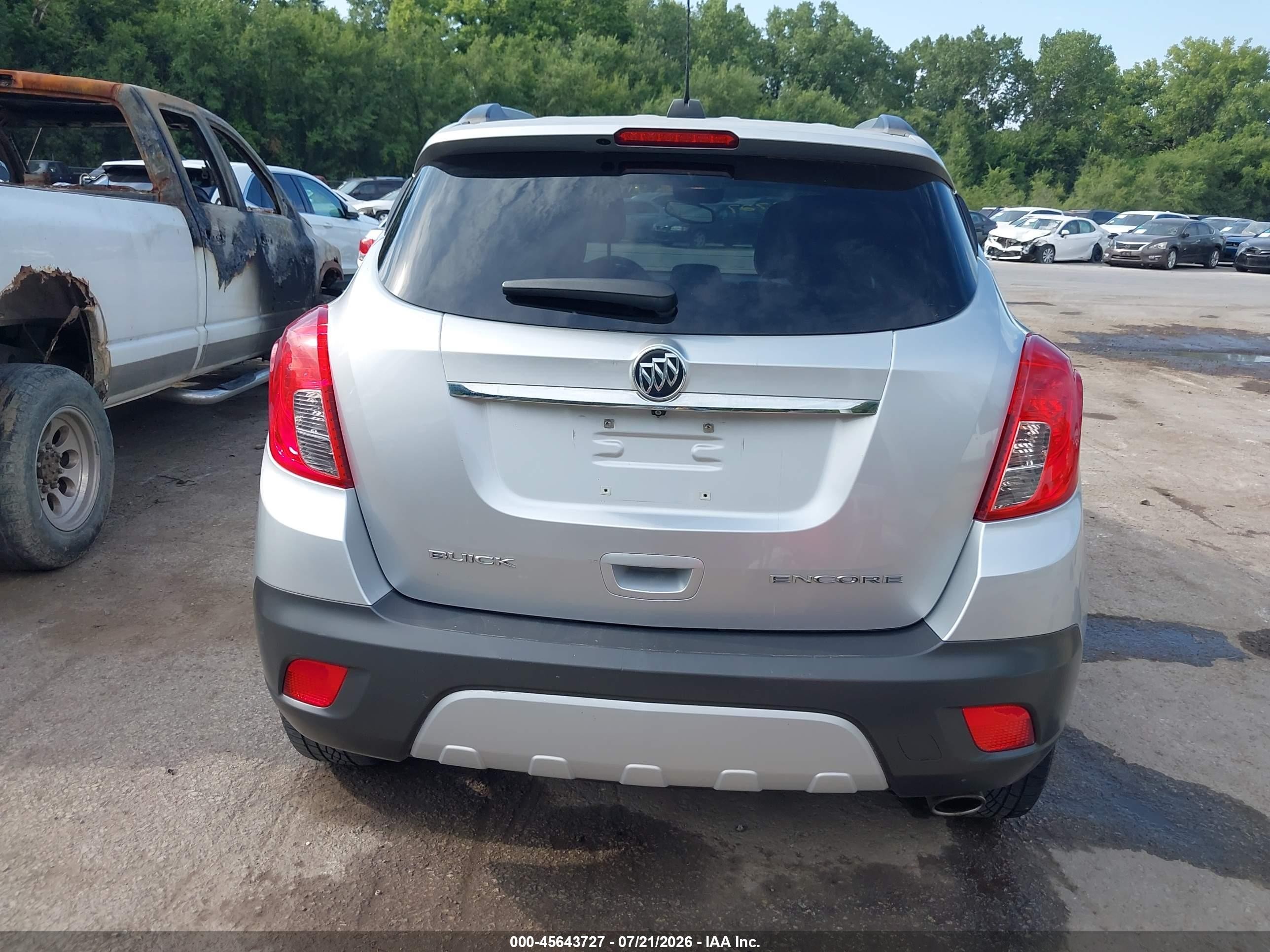 2015 Buick Encore   Silver vin: KL4CJASB9FB223160