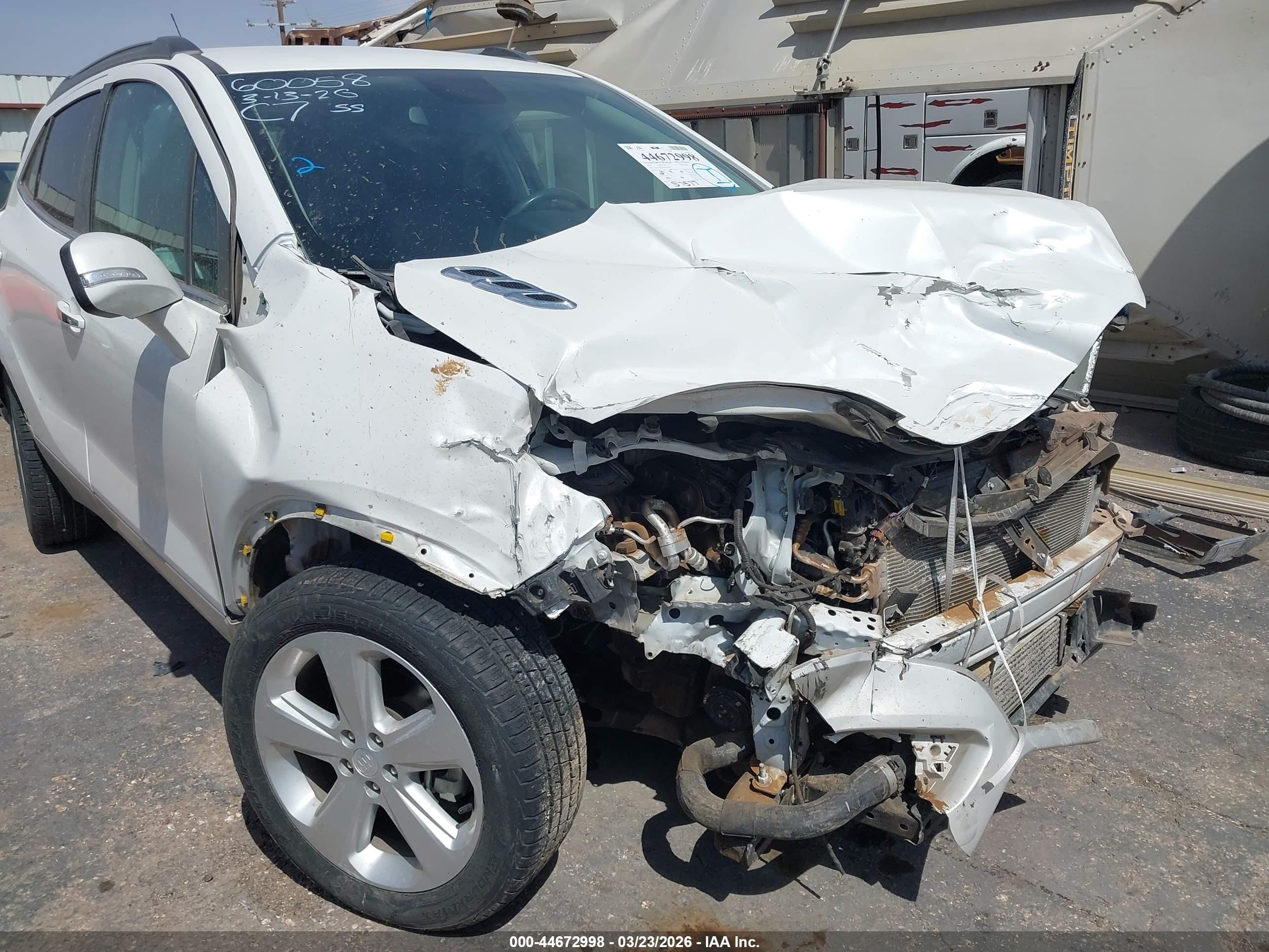 2015 Buick Encore   White vin: KL4CJASBXFB244485