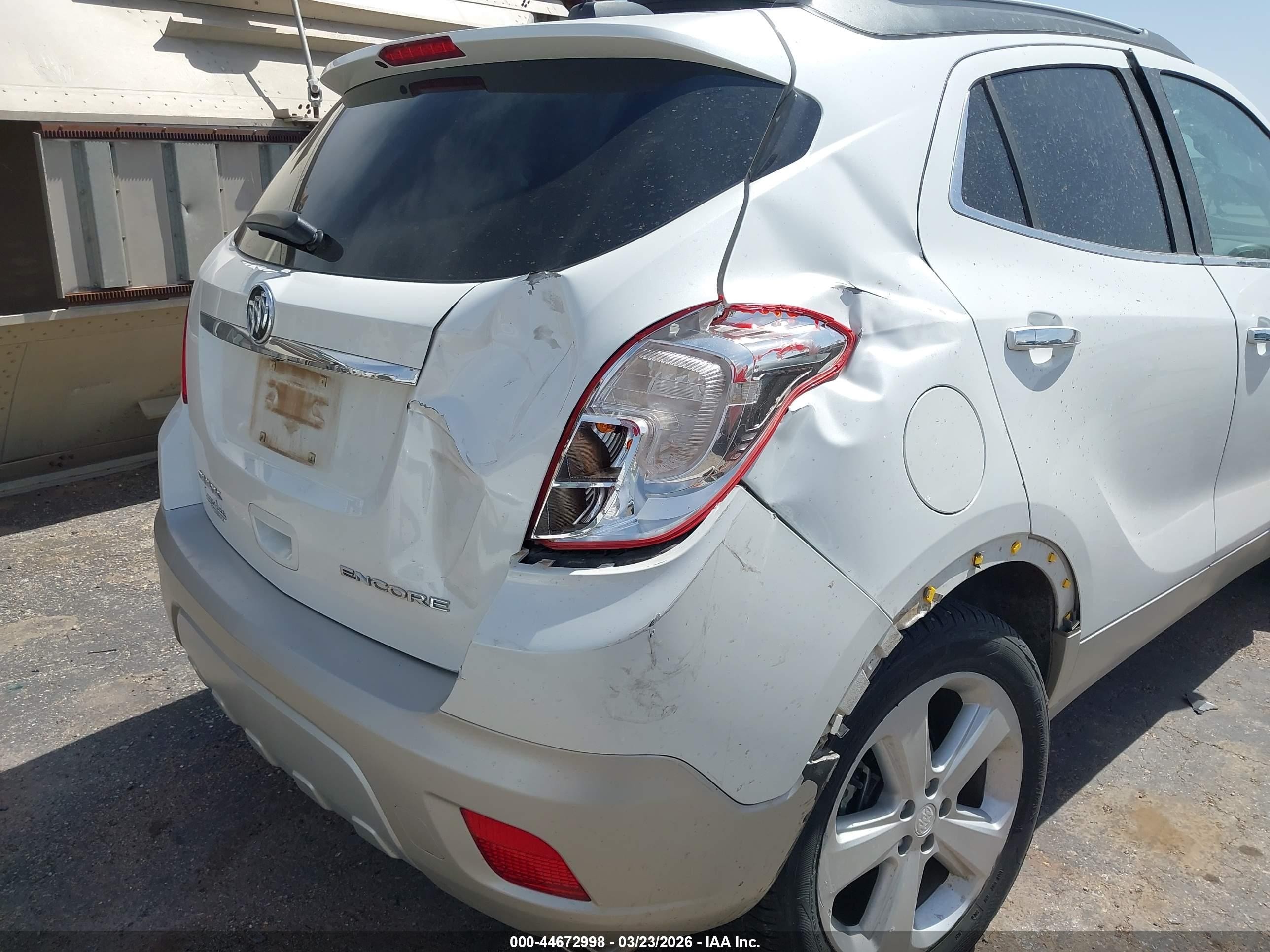2015 Buick Encore   White vin: KL4CJASBXFB244485
