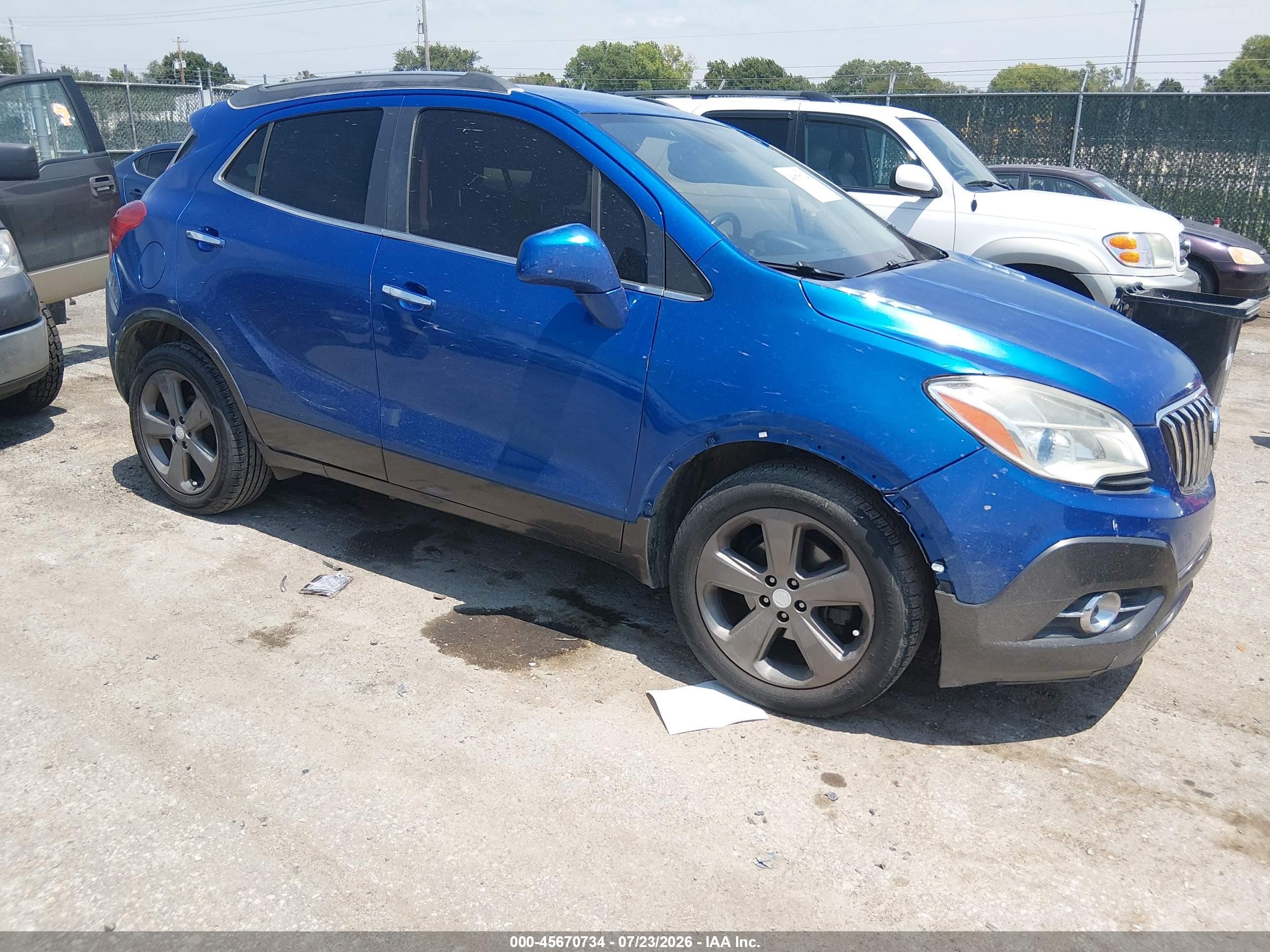 2013 Buick Encore Convenience Blue vin: KL4CJBSB0DB126318
