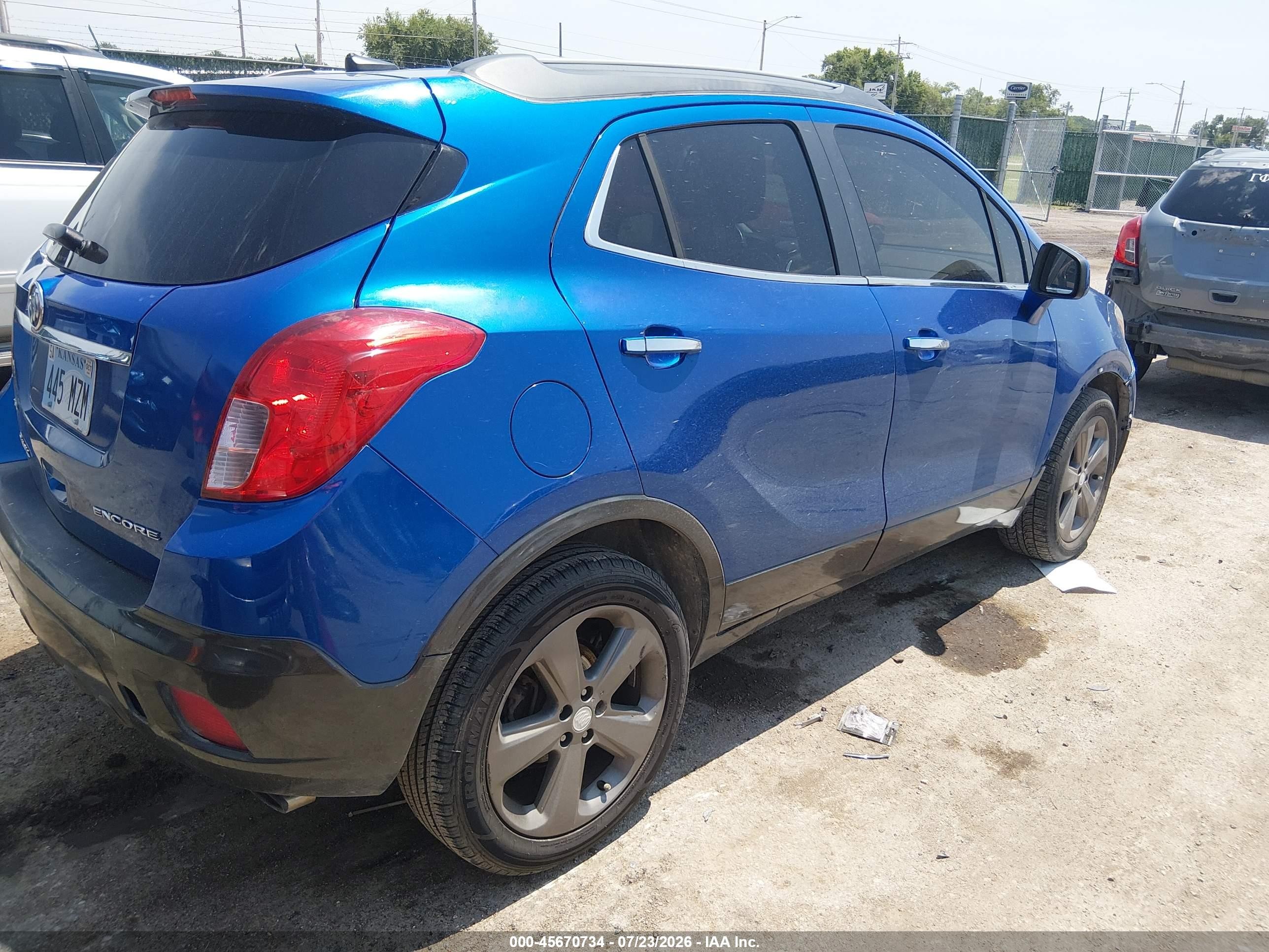 2013 Buick Encore Convenience Blue vin: KL4CJBSB0DB126318