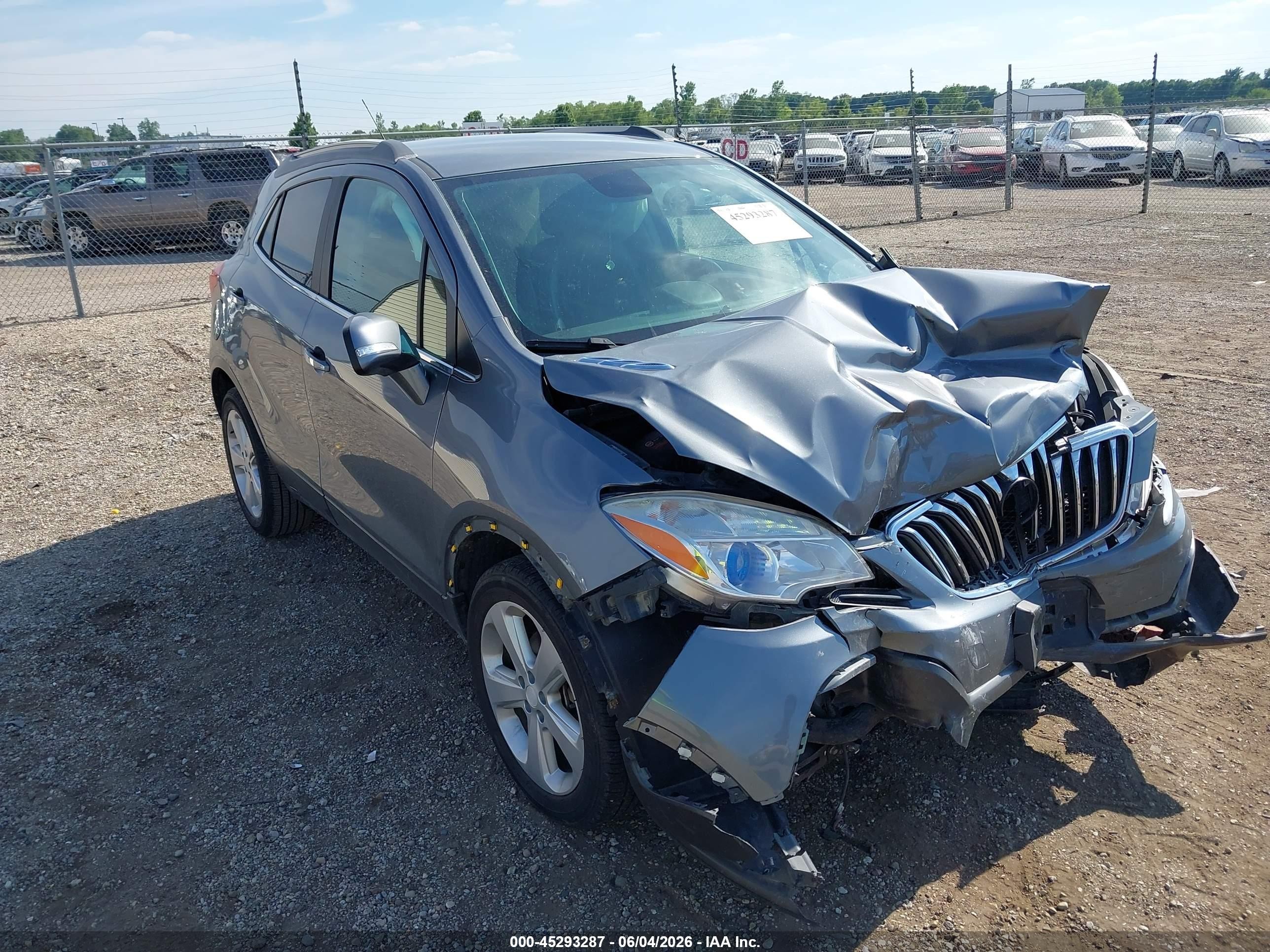 2015 Buick Encore Convenience Gray vin: KL4CJBSB0FB133661