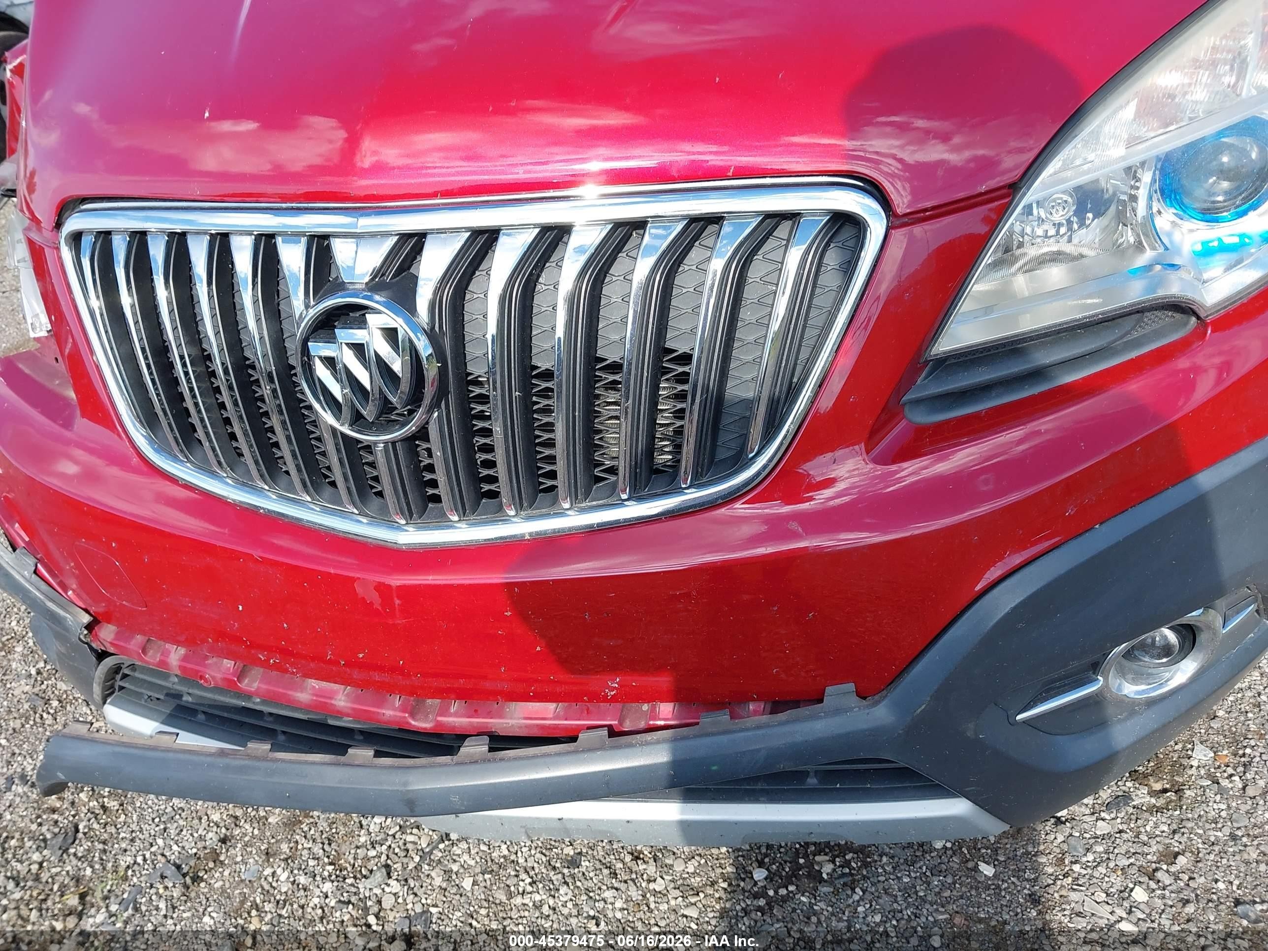 2015 Buick Encore Convenience Красный vin: KL4CJBSB0FB244453