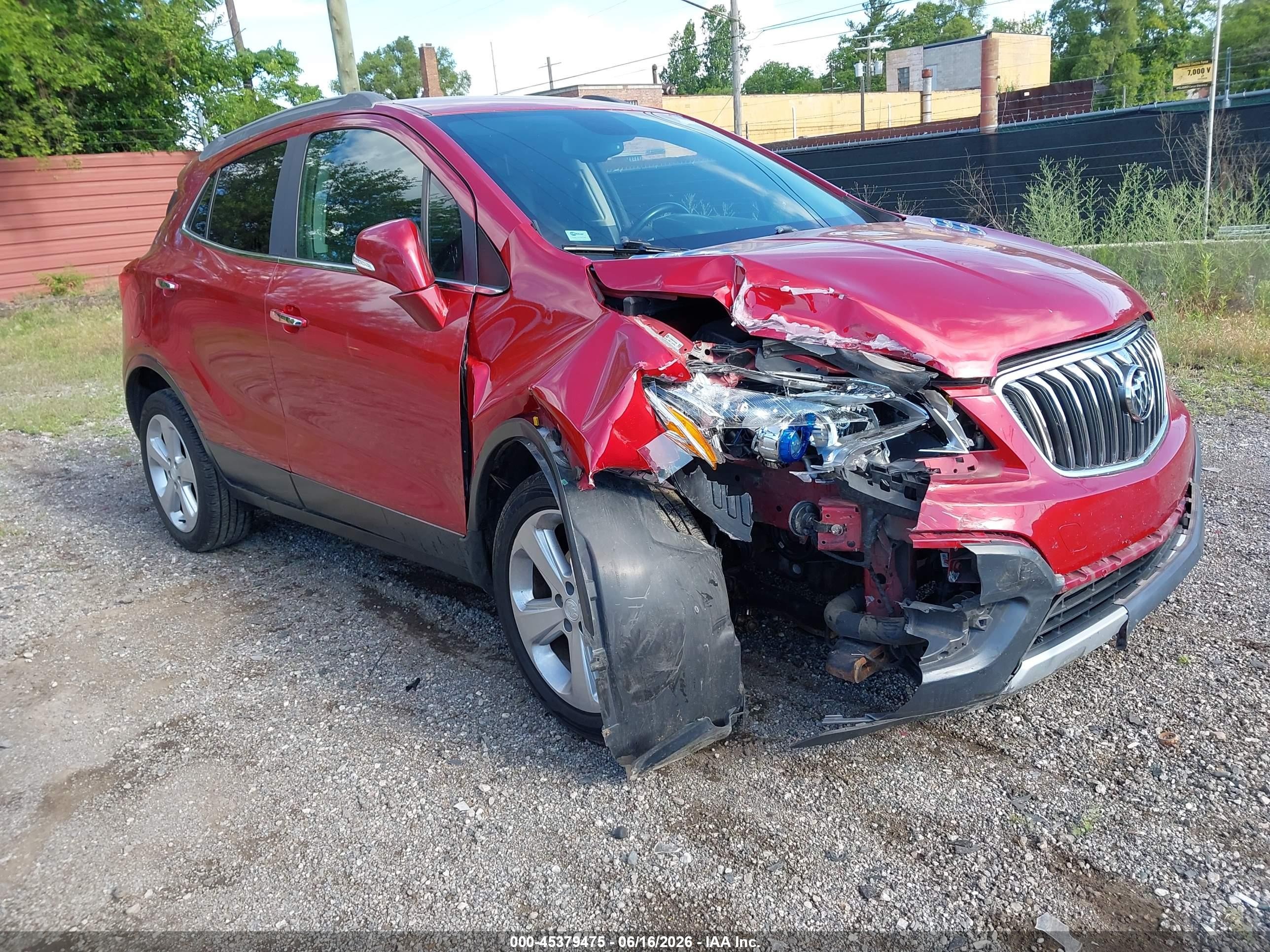 2015 Buick Encore Convenience Красный vin: KL4CJBSB0FB244453