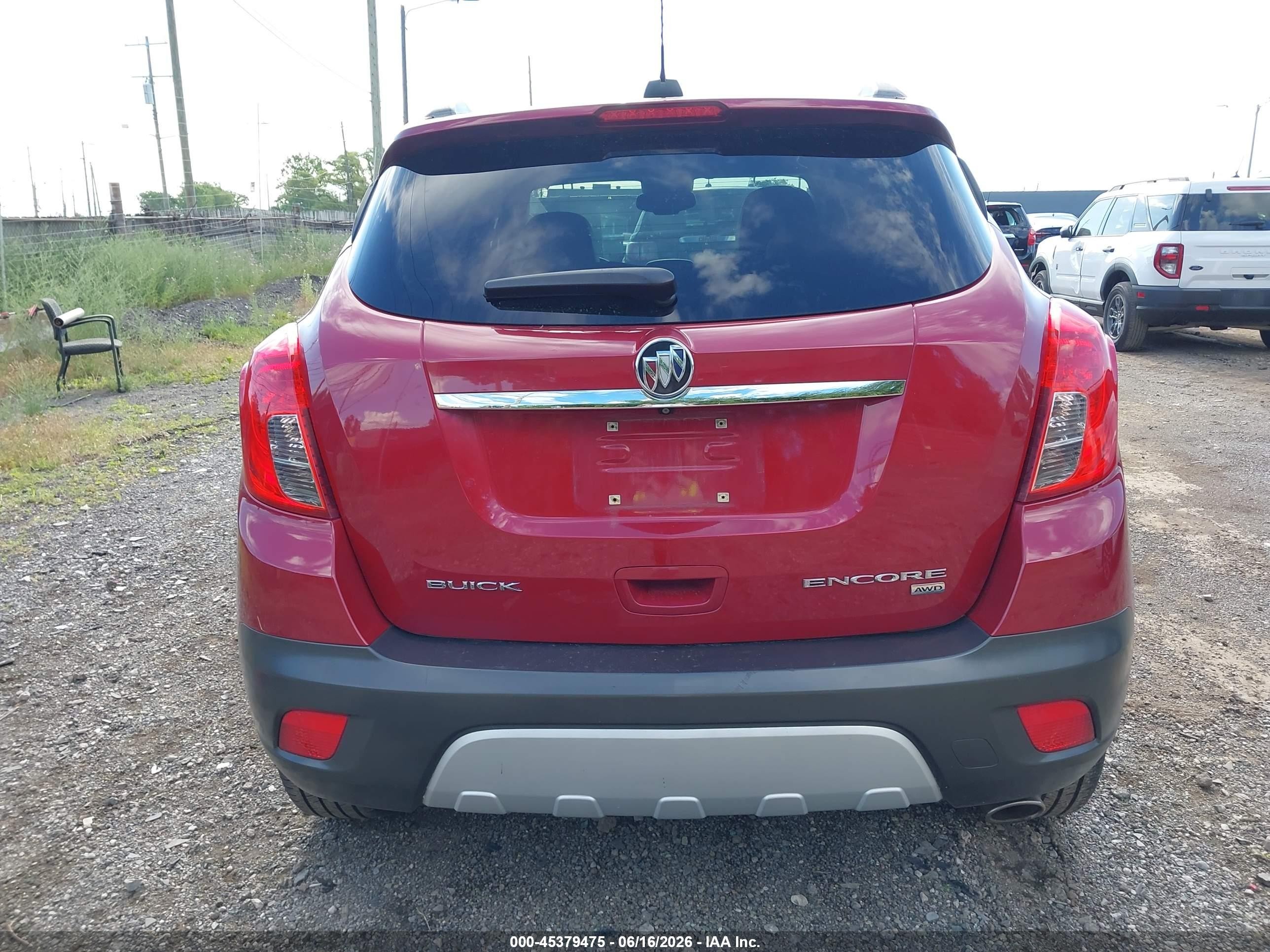 2015 Buick Encore Convenience Красный vin: KL4CJBSB0FB244453