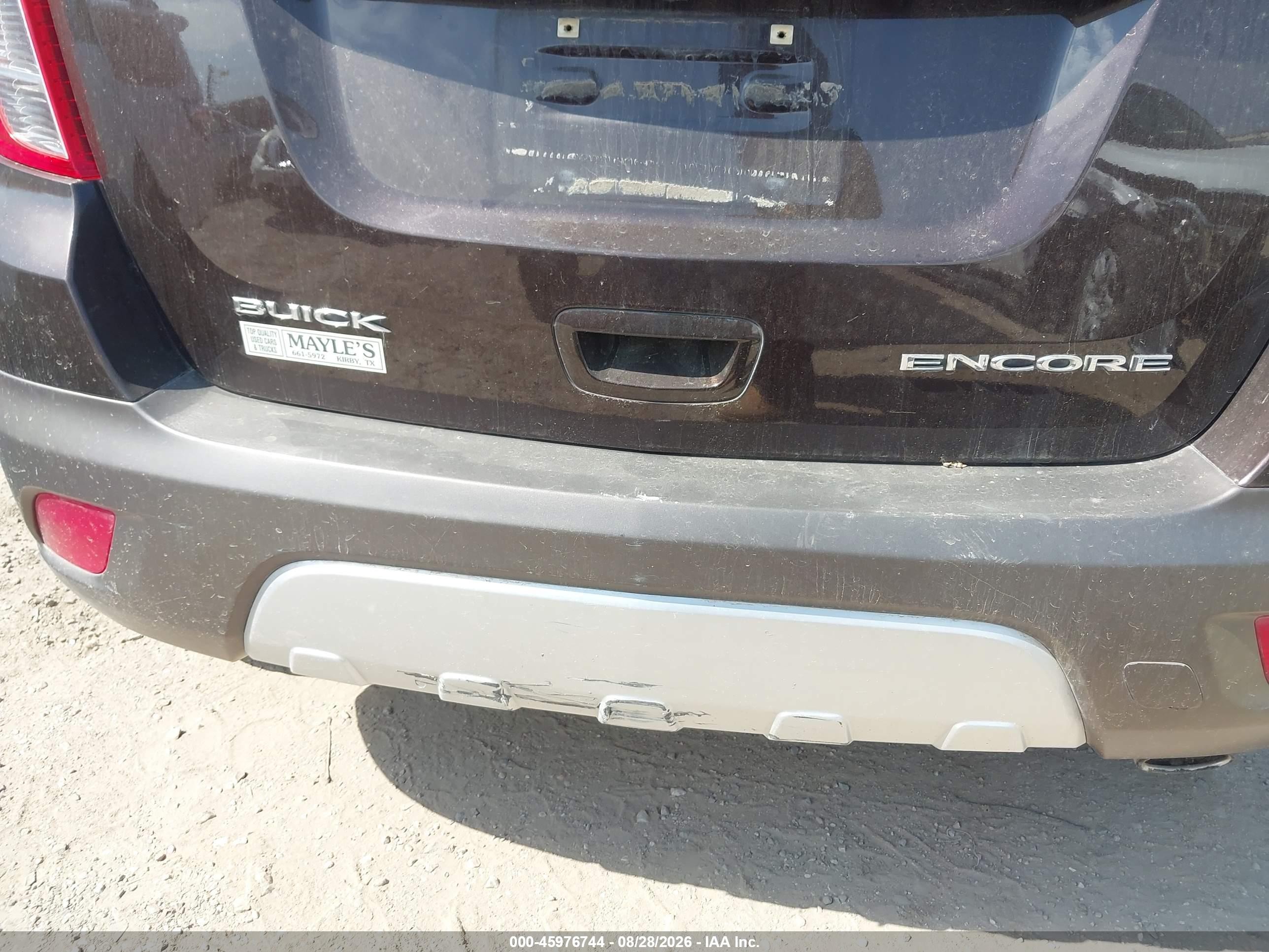 2013 Buick Encore Convenience Brown vin: KL4CJBSB2DB193759